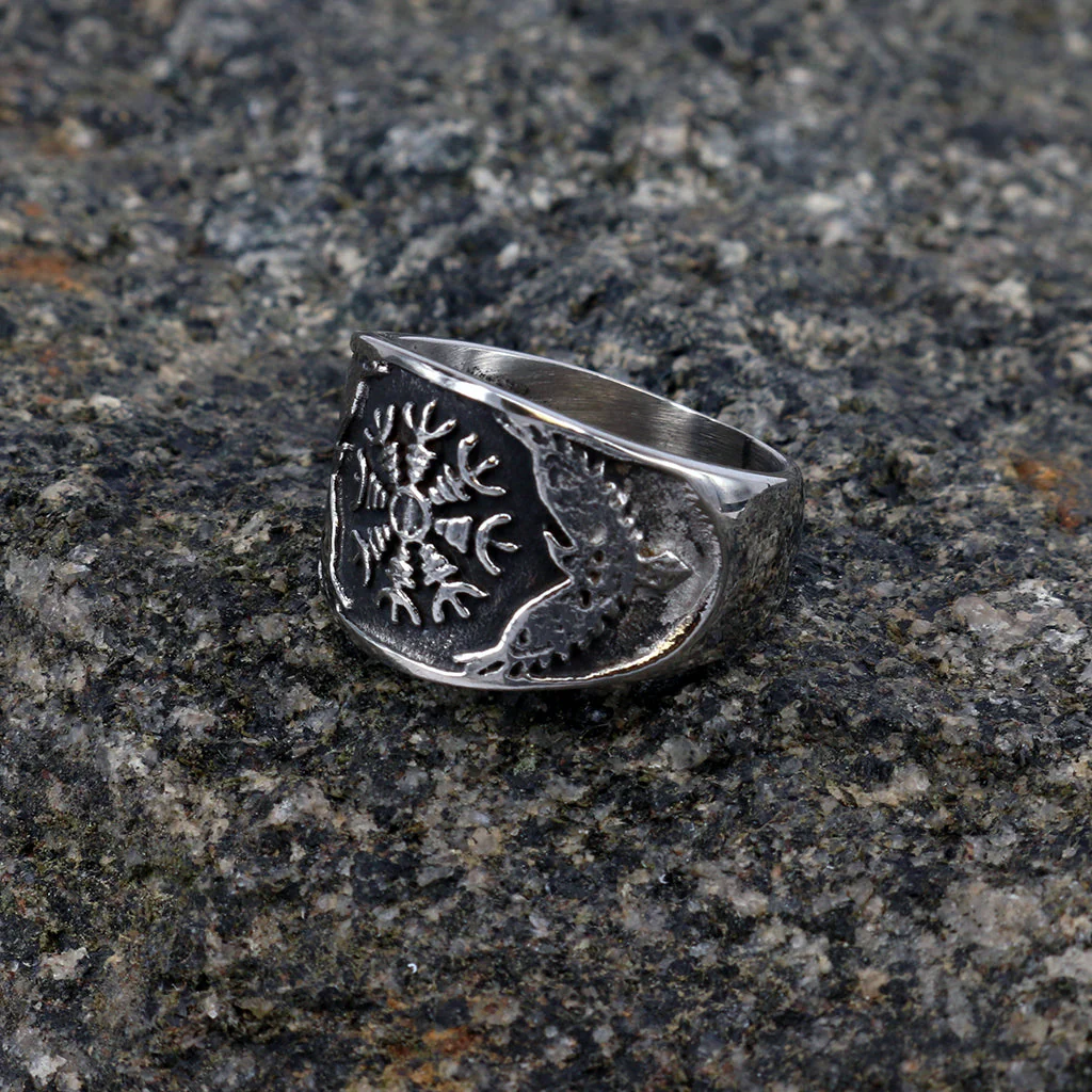 Aegishjálmur Ring, Stainless Steel - Image 2