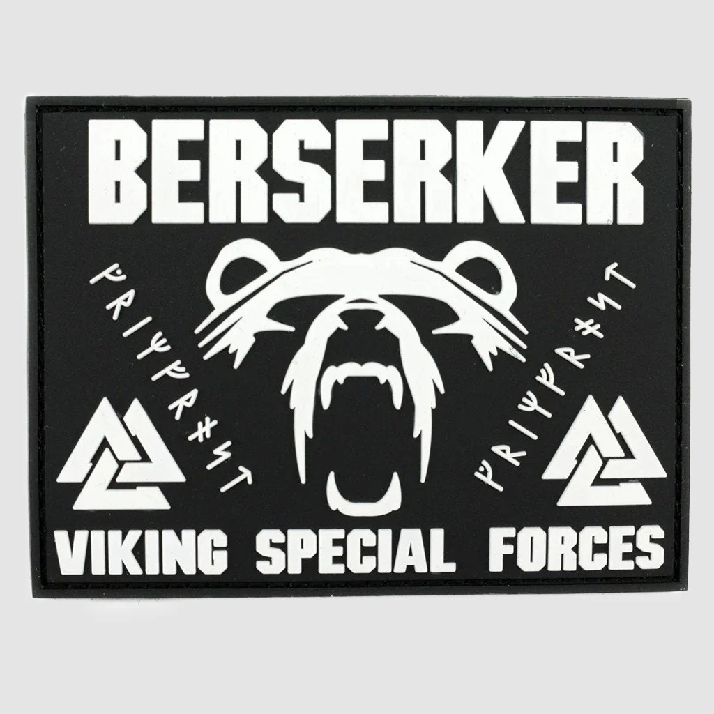 Berserker Morale Patch, PVC Velcro, Black