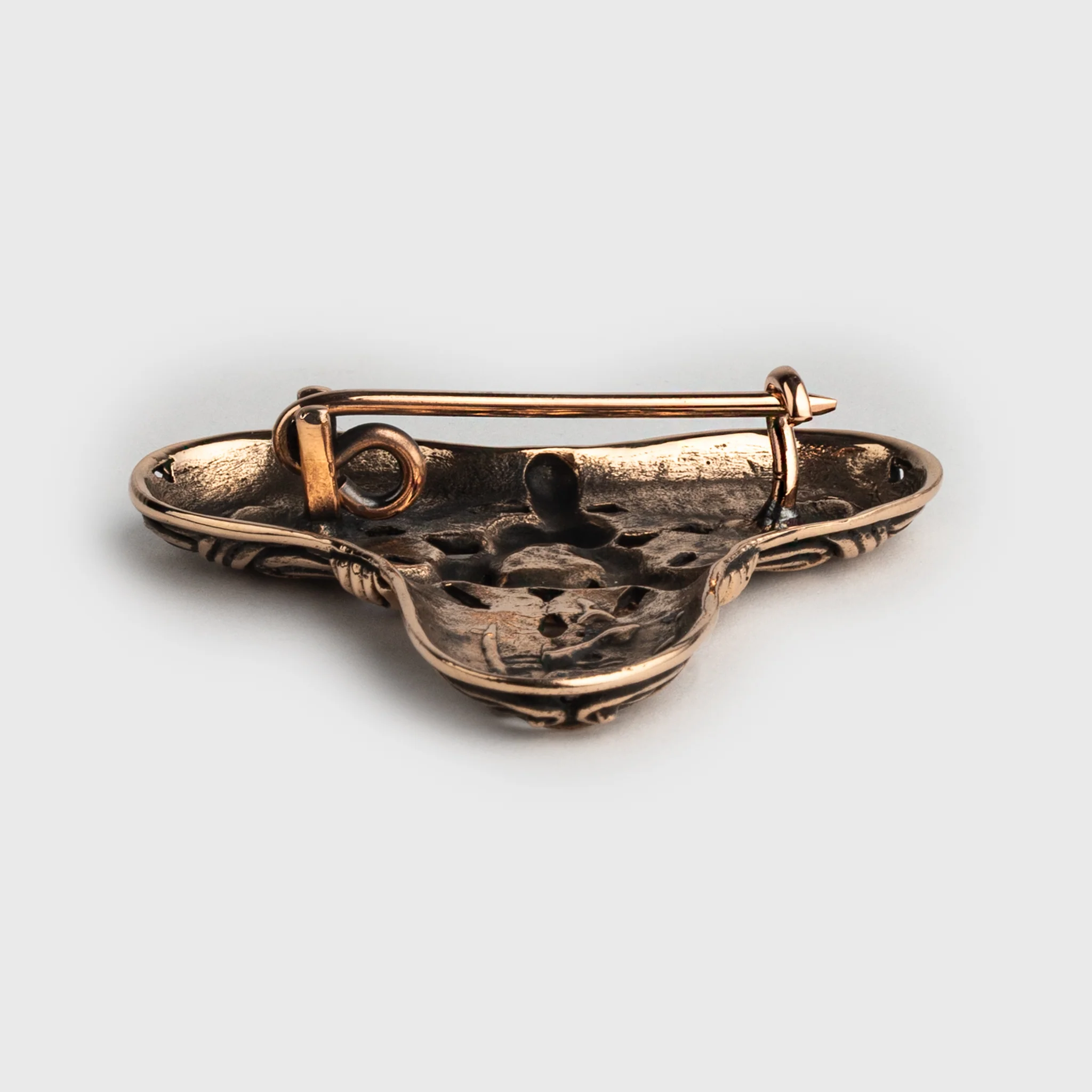 Birka Threefoil Brooch, Bronze - Image 3