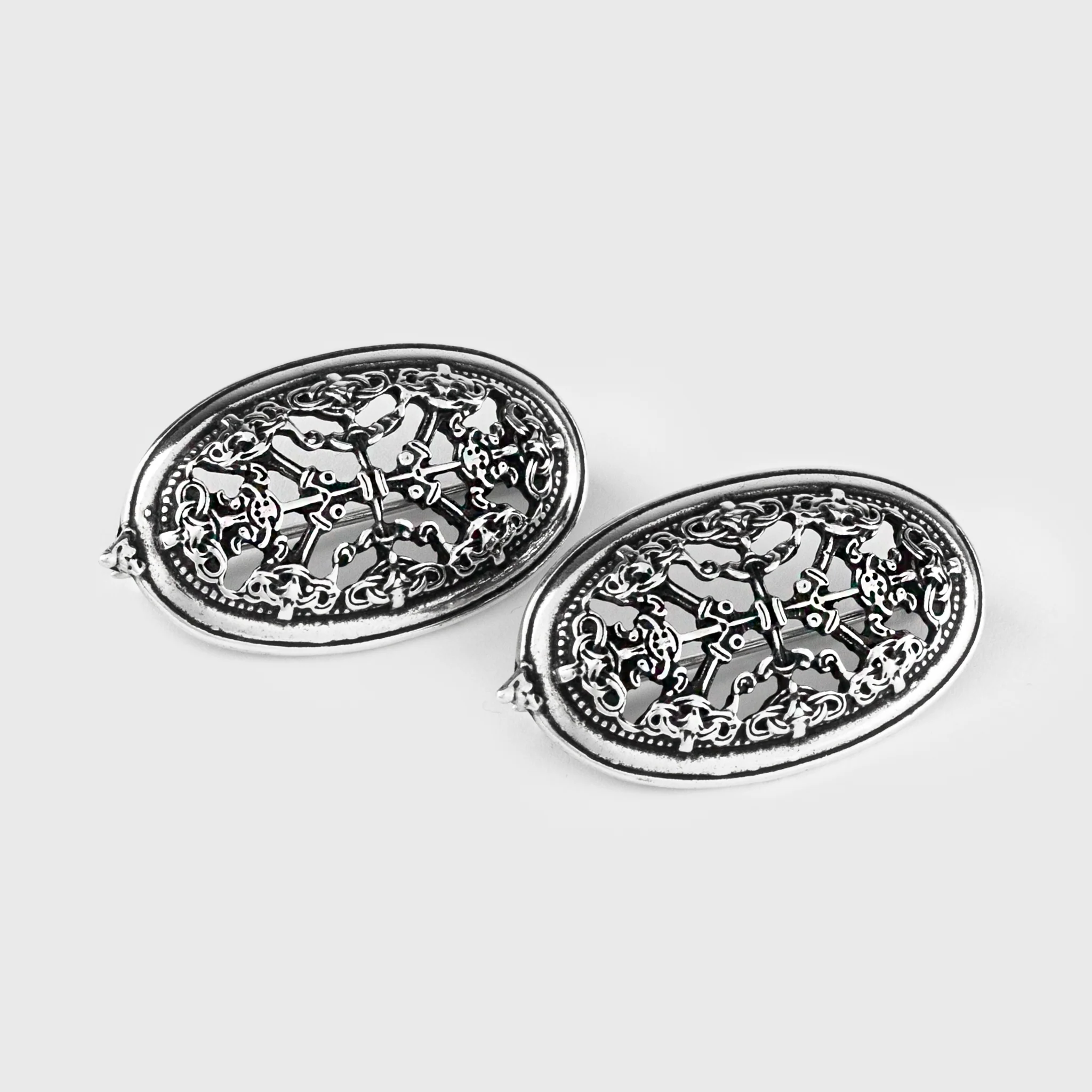 Borre Brooches, Silver - Image 2