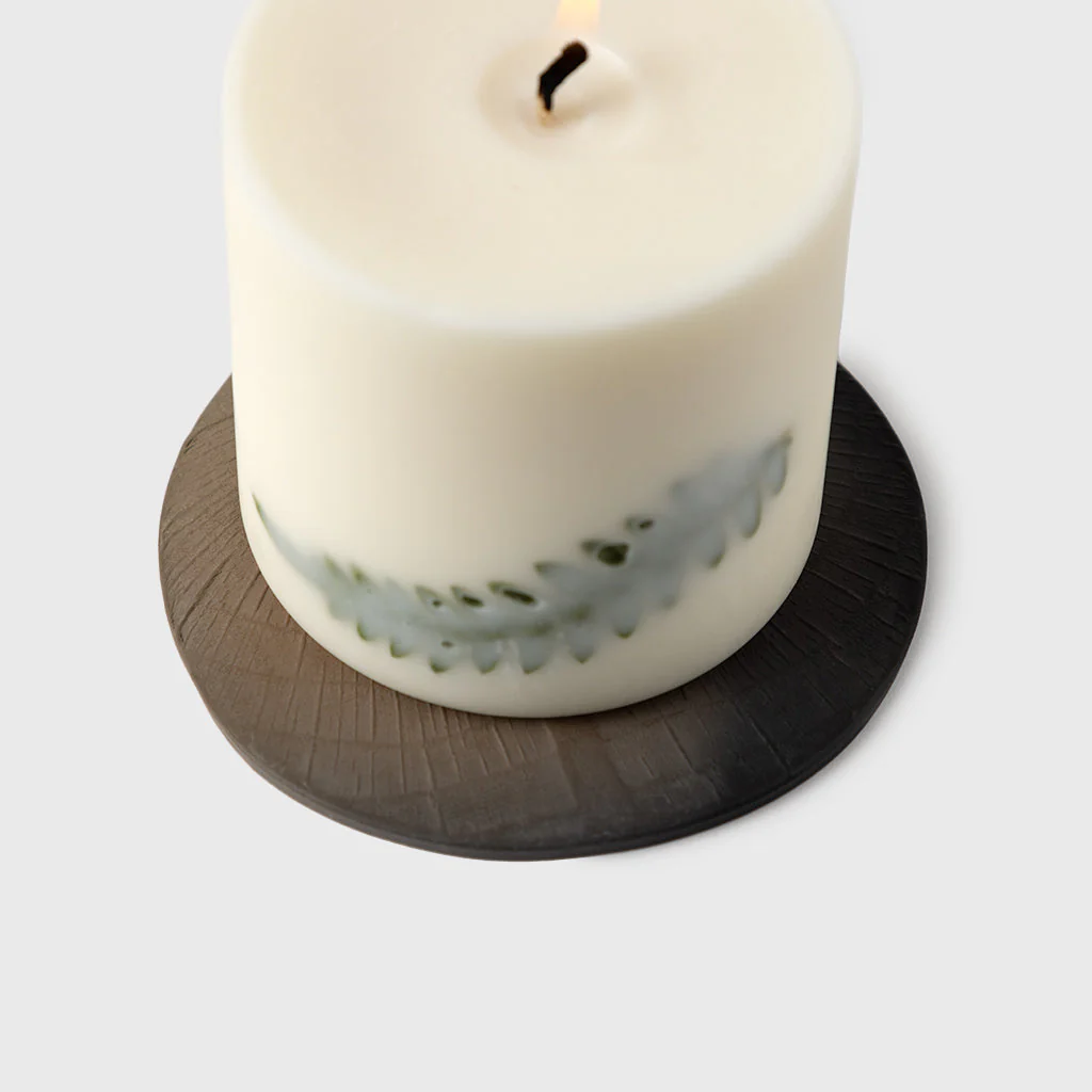 Candle Holder, Smoked Pottery - Image 3