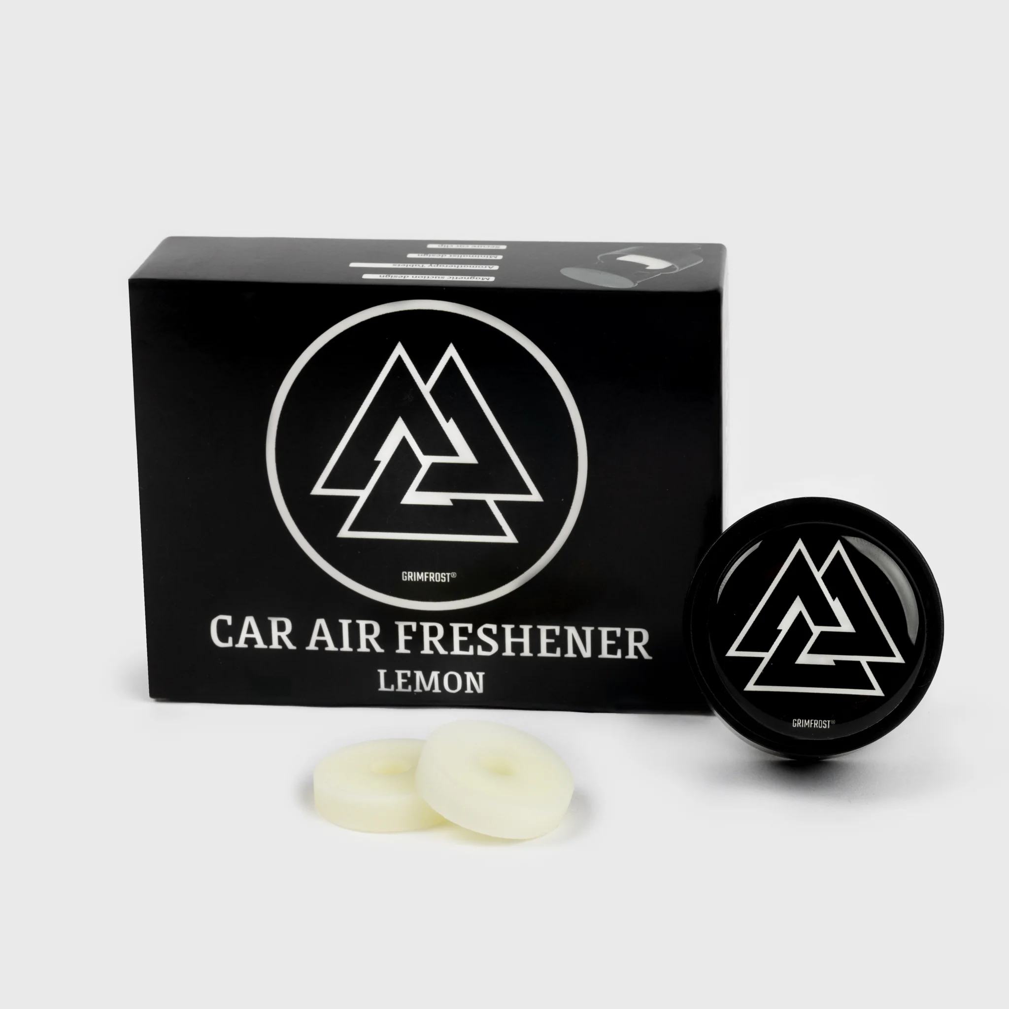 Car Air Freshener, Valknut, Lemon - Image 2