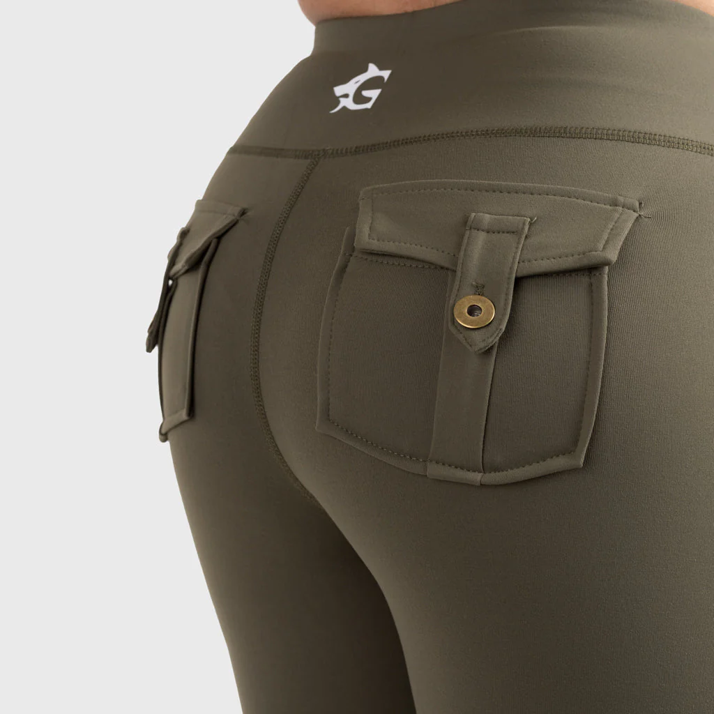 Cargo Leggings, Green - Image 3