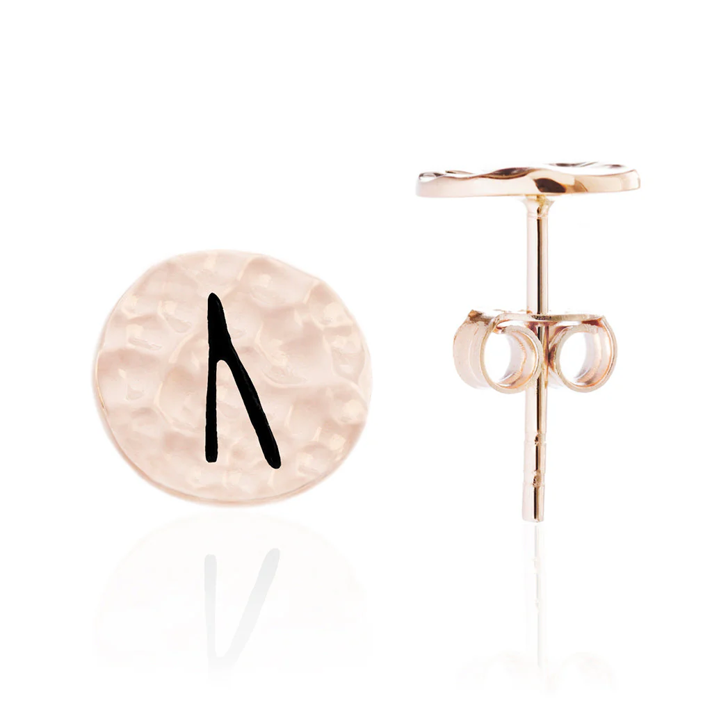 Choose Your Rune Earrings, Rose Gold - Image 2