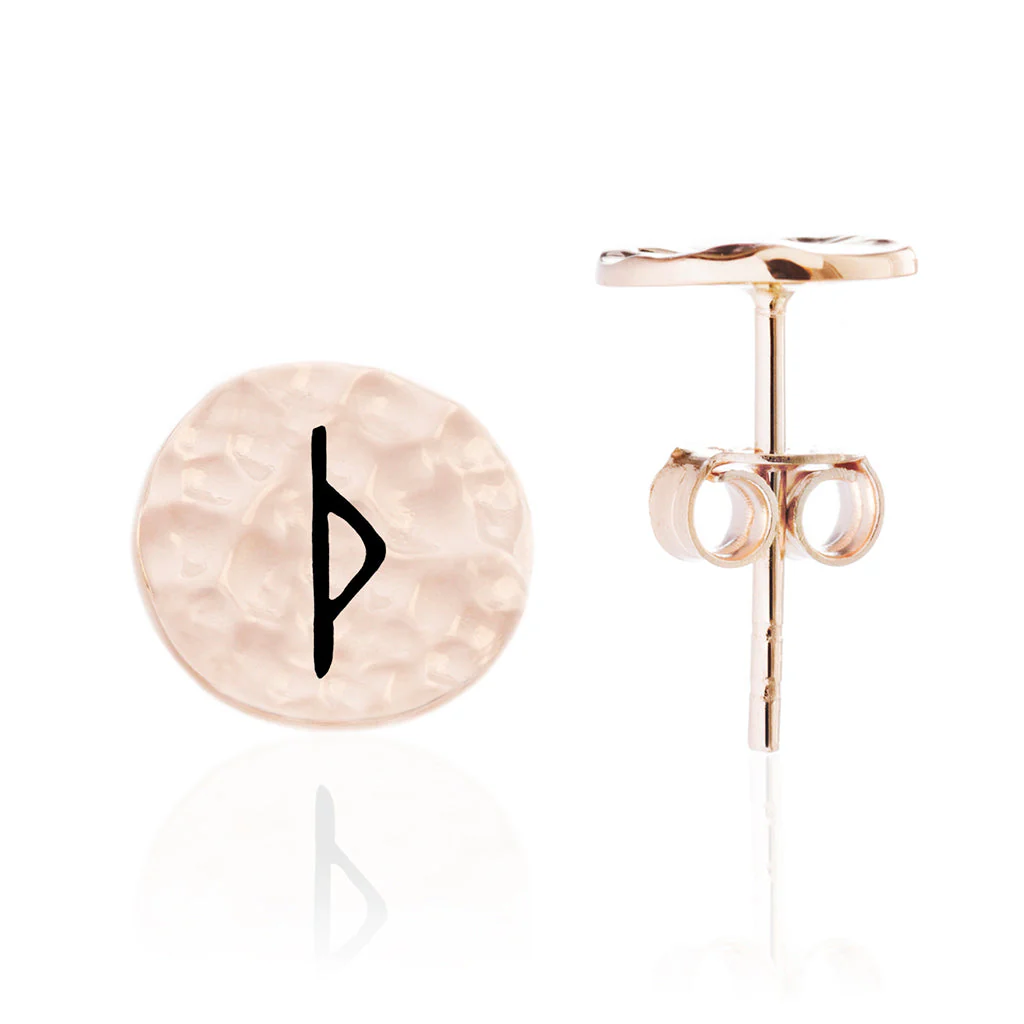 Choose Your Rune Earrings, Rose Gold - Image 3