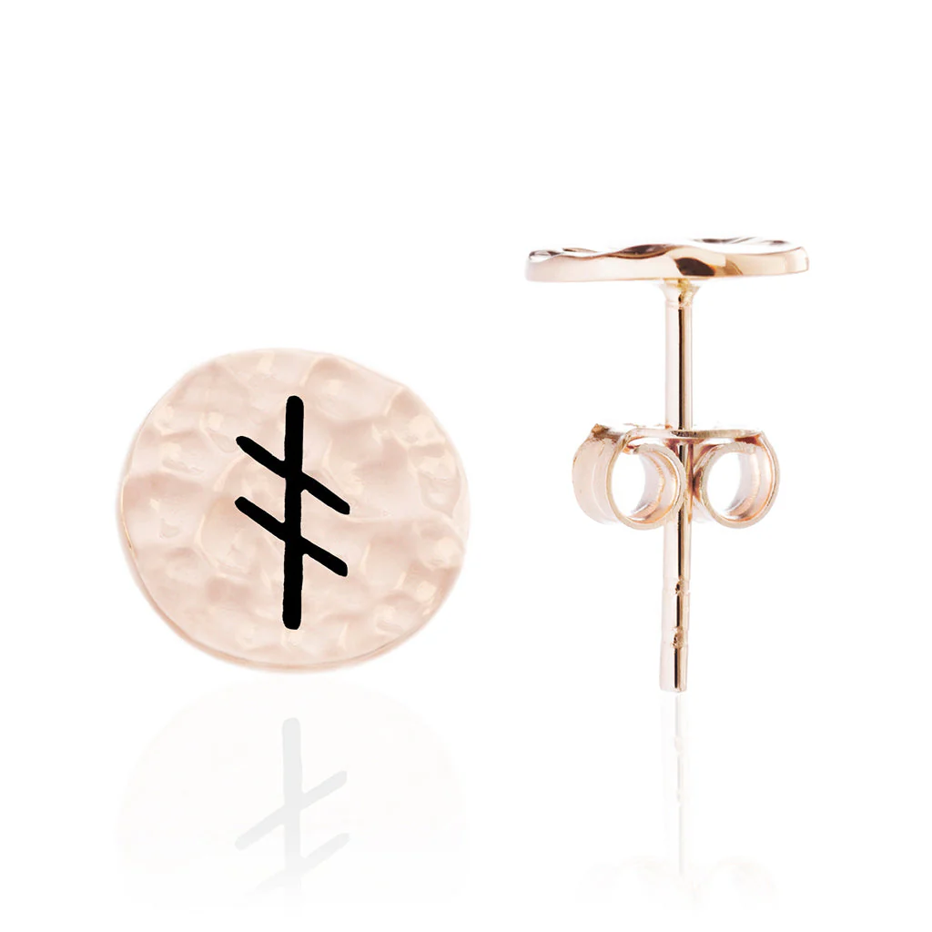 Choose Your Rune Earrings, Rose Gold - Image 4