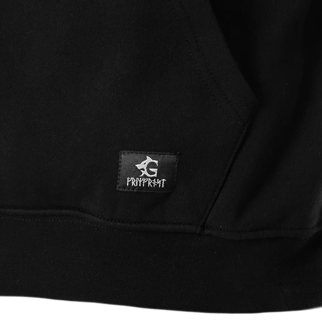 Classic Hoodie, Big Logo, Black - Image 6