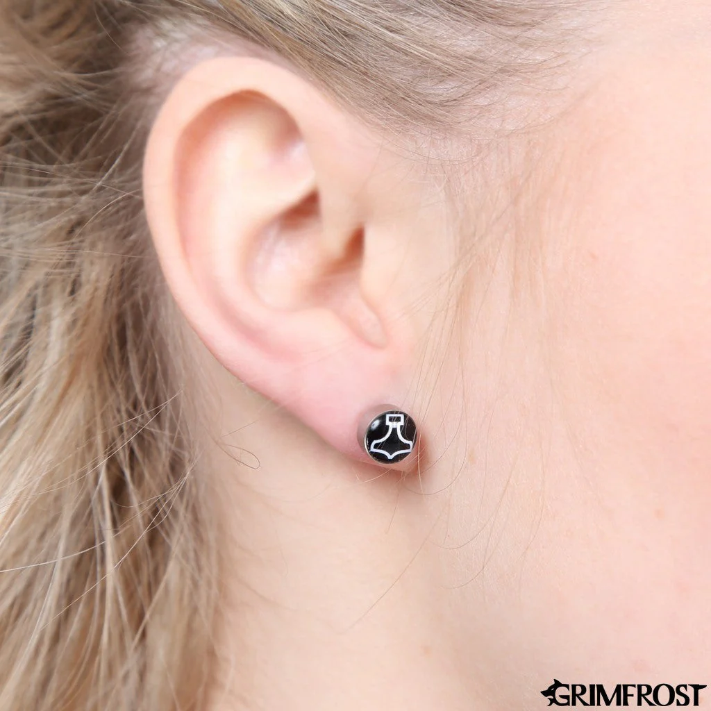 Stud Earring, Mjolnir - Image 2