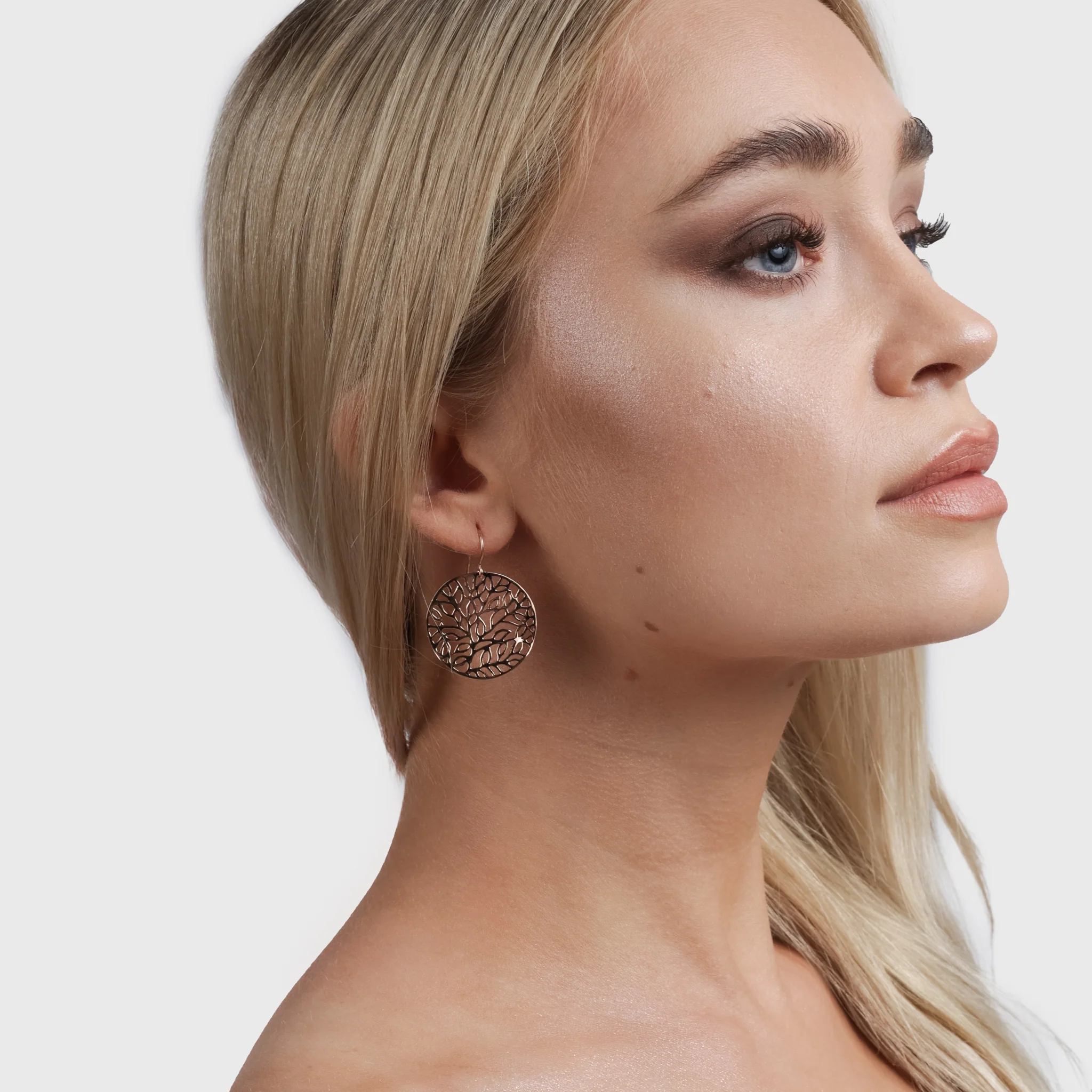 Foliage Earrings, Rose Gold - Image 2
