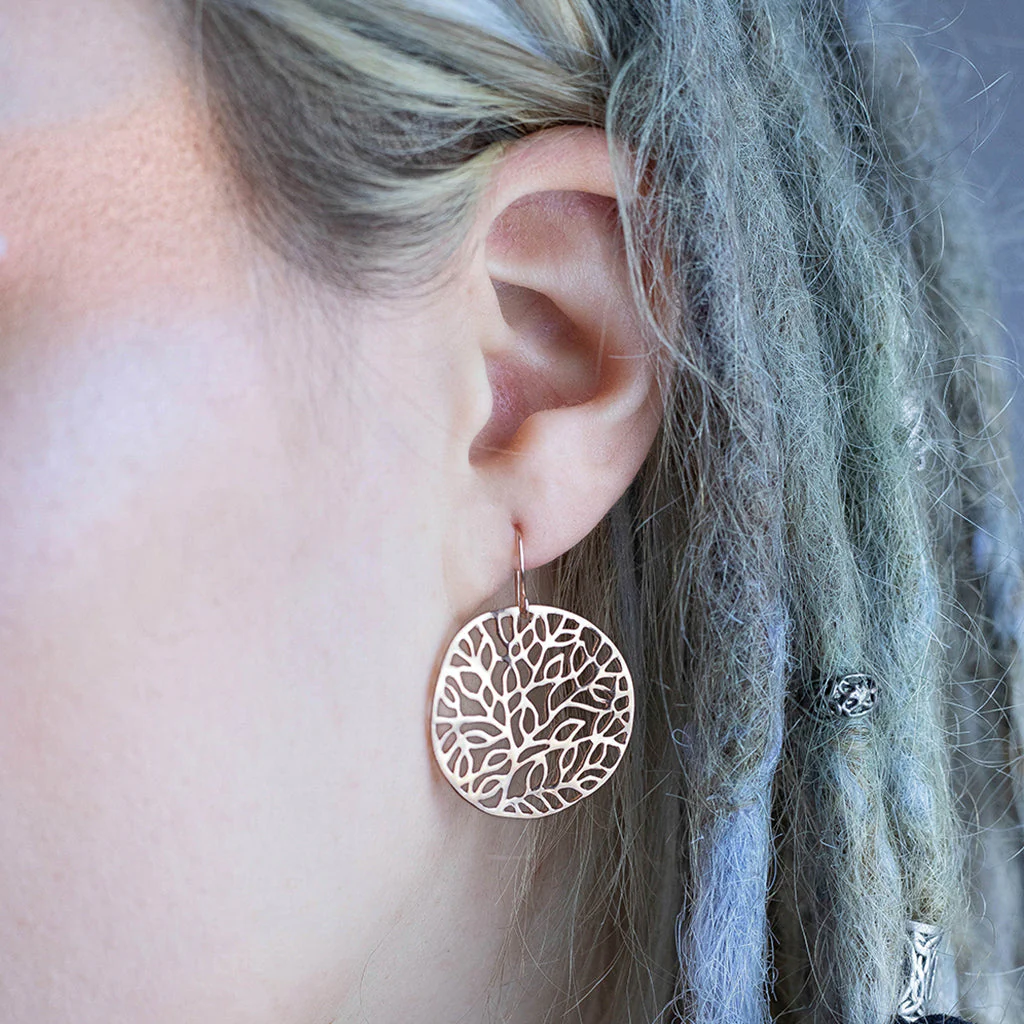 Foliage Earrings, Rose Gold - Image 3