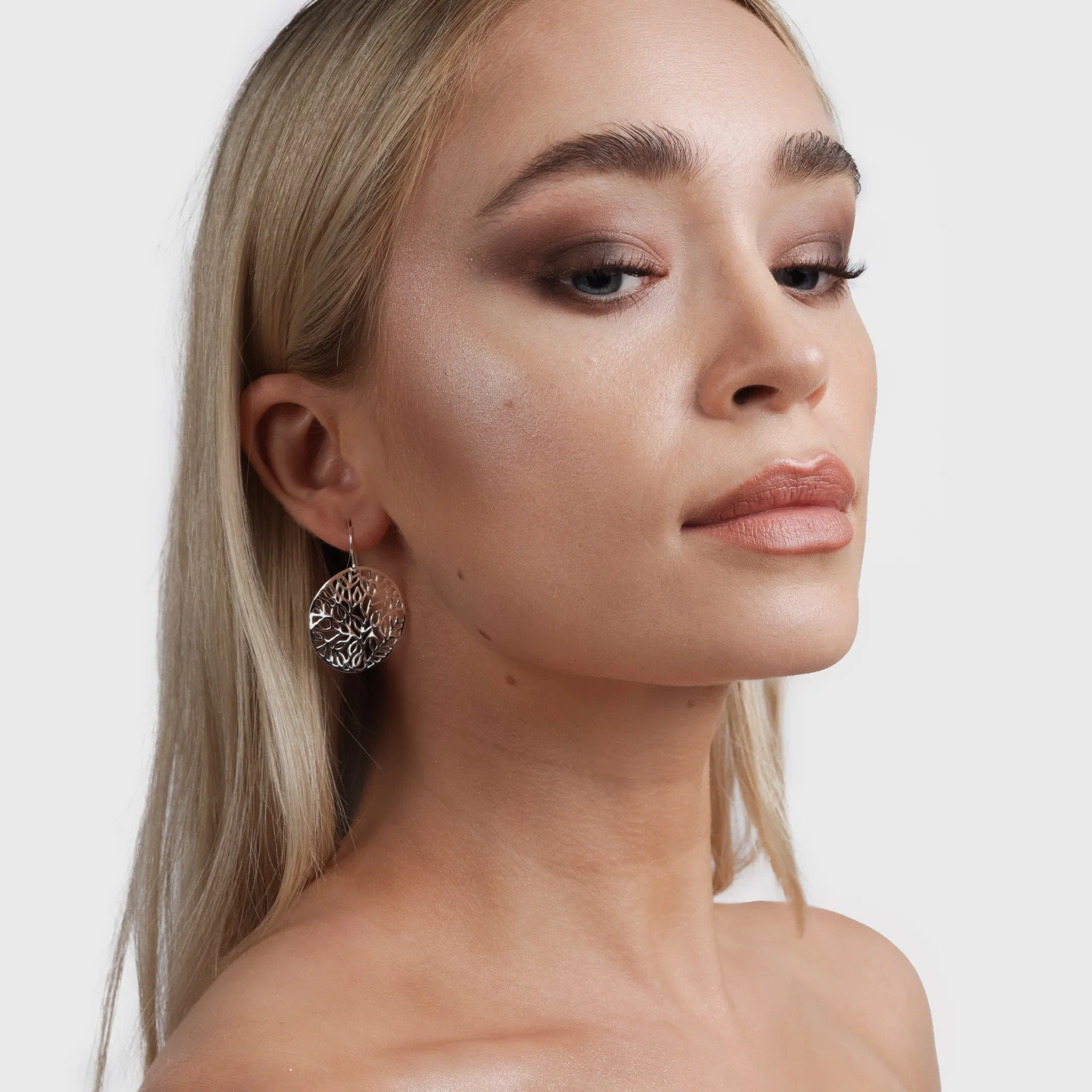 Foliage Earrings, Silver - Image 2