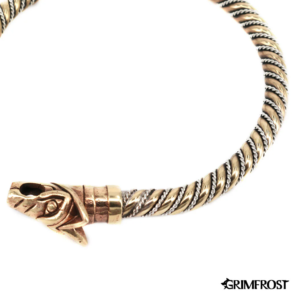 Freki & Geri Armring, Silver and Bronze - Image 2