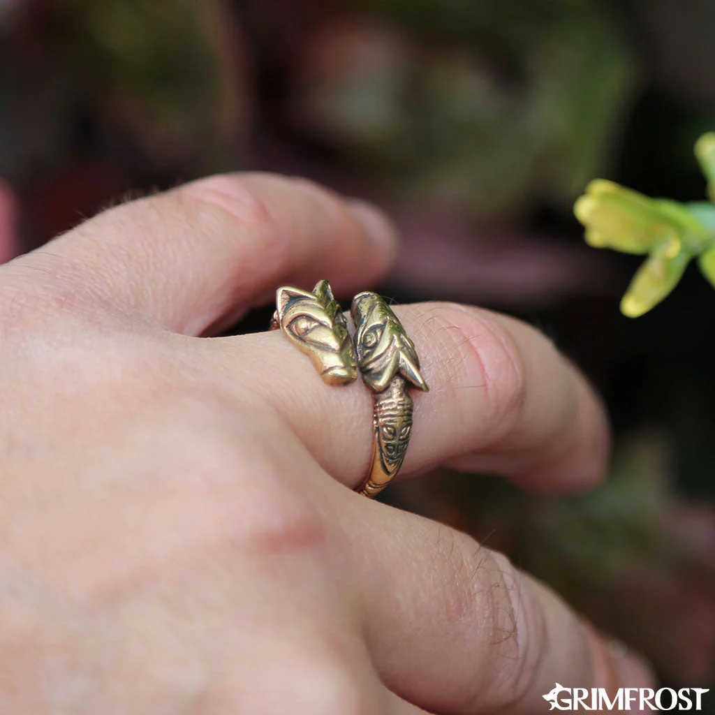 Freki & Geri Ring, Bronze - Image 3