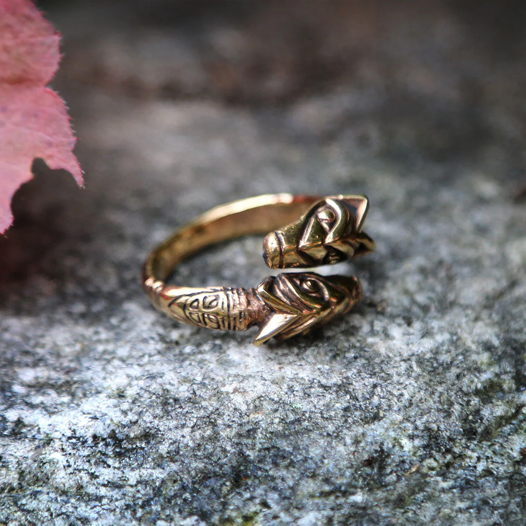 Freki & Geri Ring, Bronze - Image 4