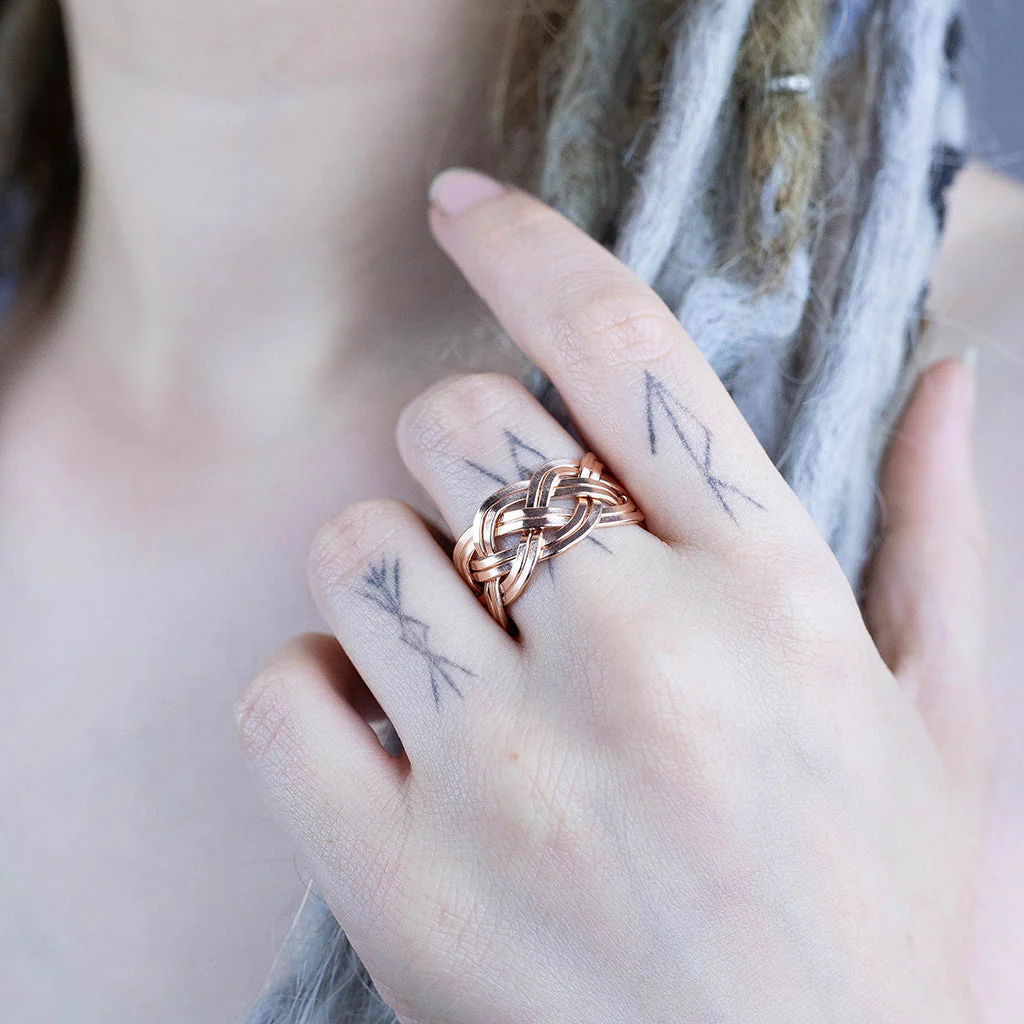 Freyja's Weave Ring, Rose Gold - Image 2