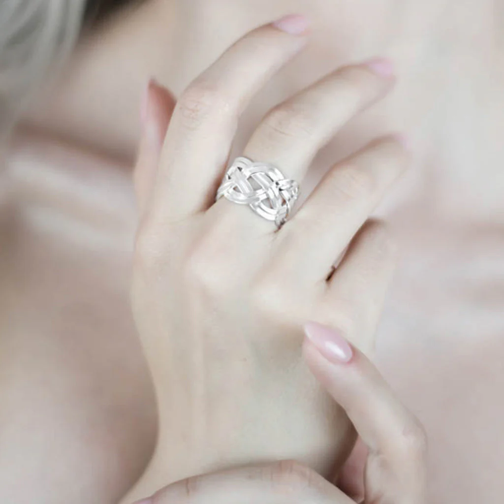 Freyja's Weave Ring, Silver - Image 4