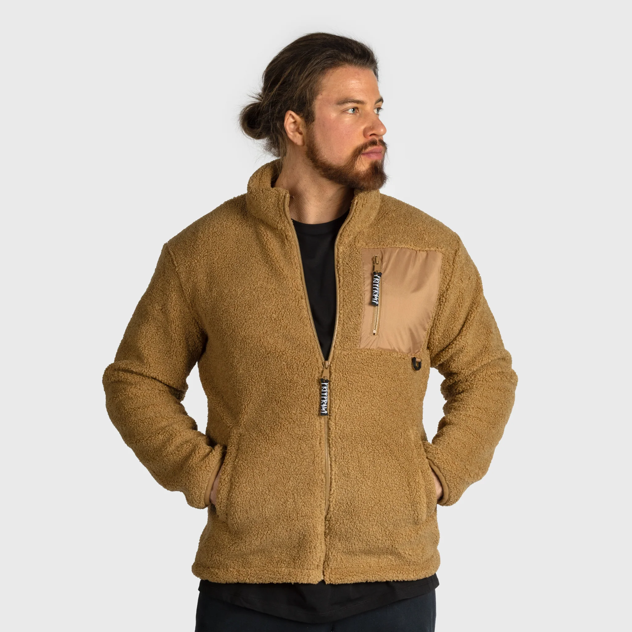Grimfrost Fleece Jacket, Beige - Image 2