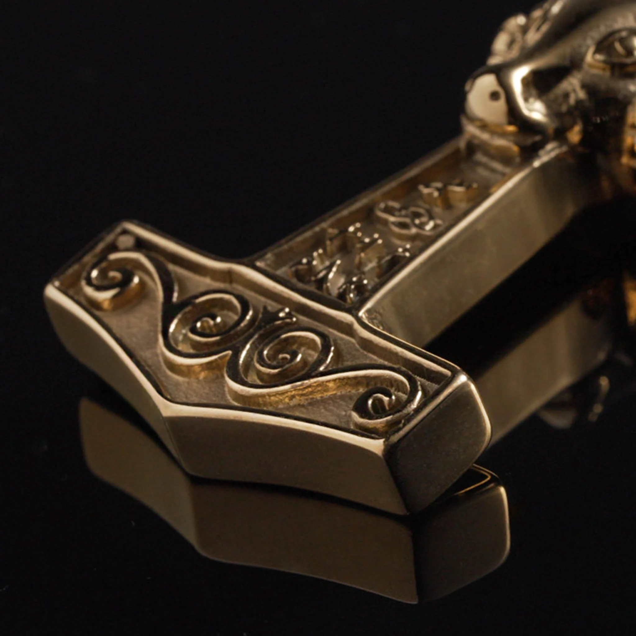 Grimfrost's Goat Hammer, Gold Plated - Image 4