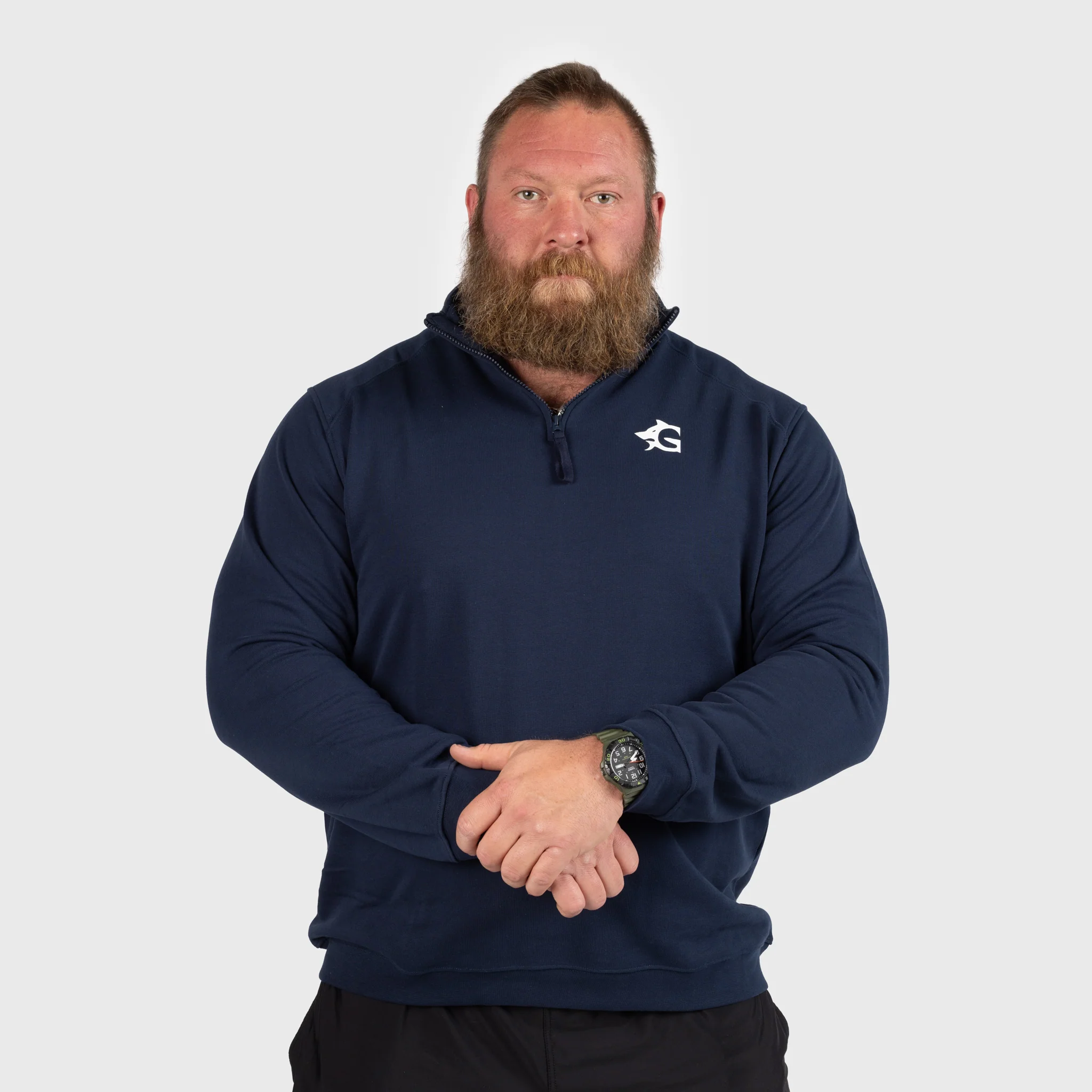 Half-Zip, Holmgang Ring, Blue - Image 2