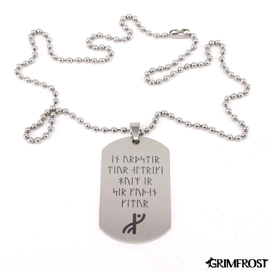 Havamal Dog Tag, Stanza 76 - Image 3