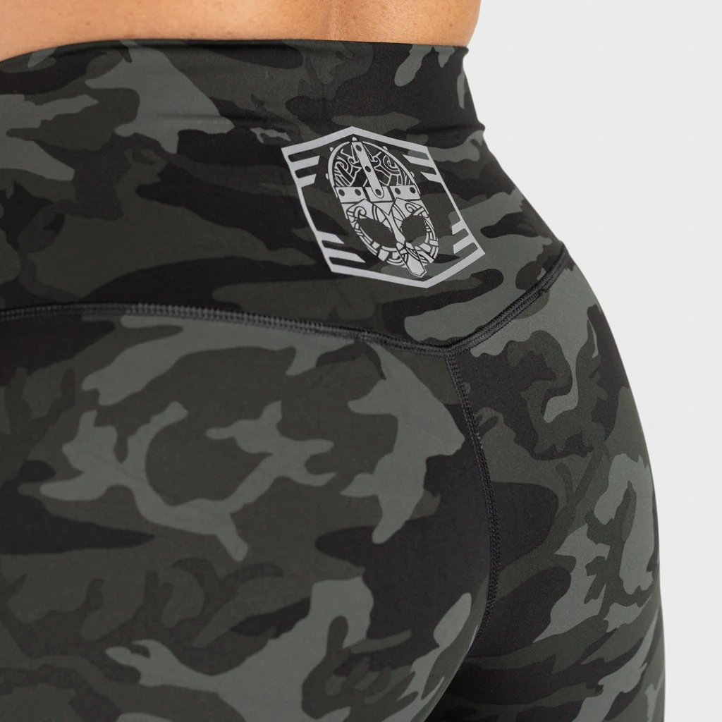 High Waisted Camo Leggings, Jungle - Image 4