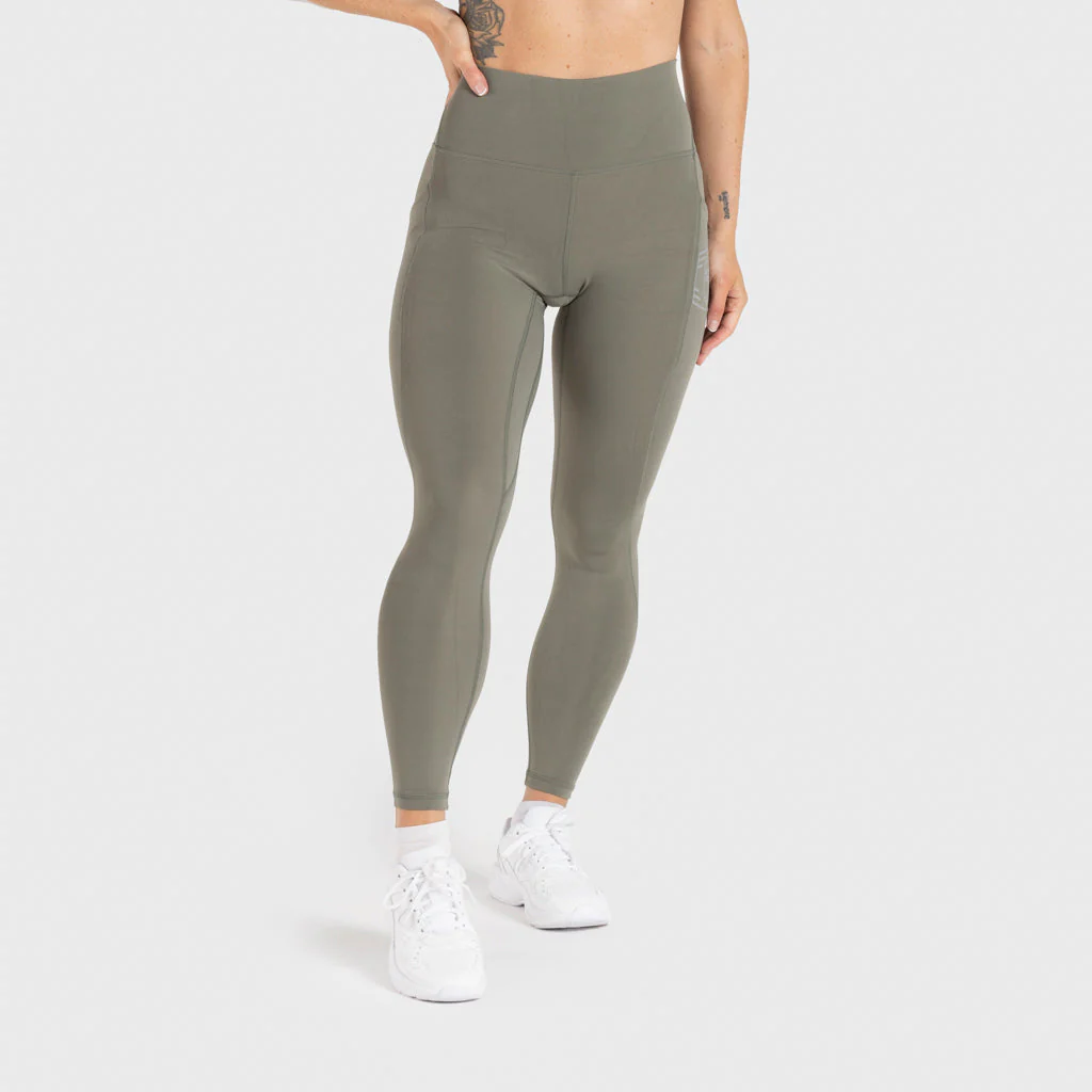 High Waisted Clan Helmet Leggings, Tea Green - Image 4