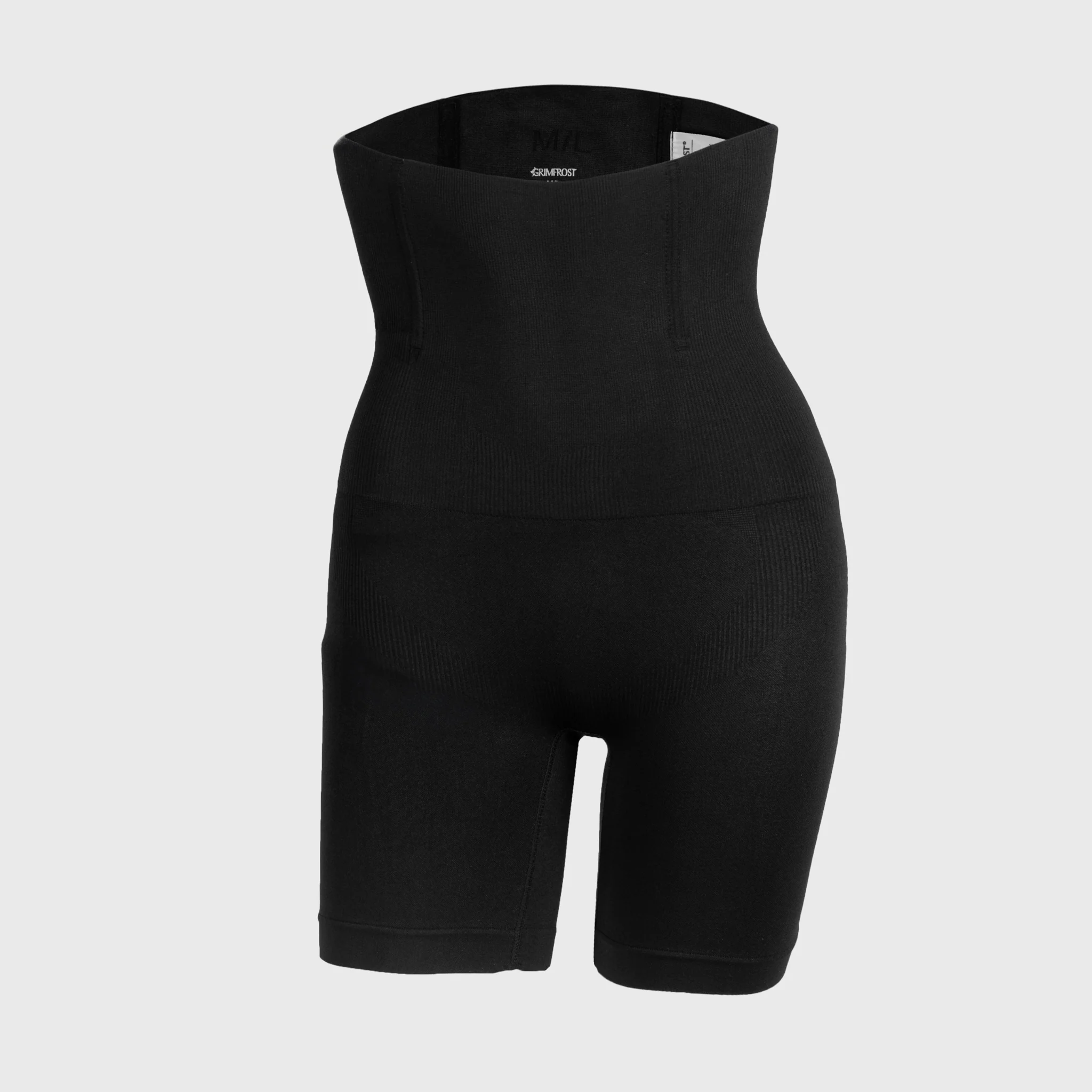 High-Waisted Mid Thigh Short, Black - Image 4