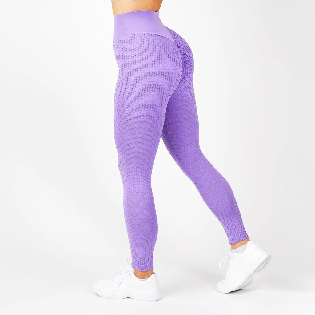 Honeycomb Scrunch Leggings, Purple