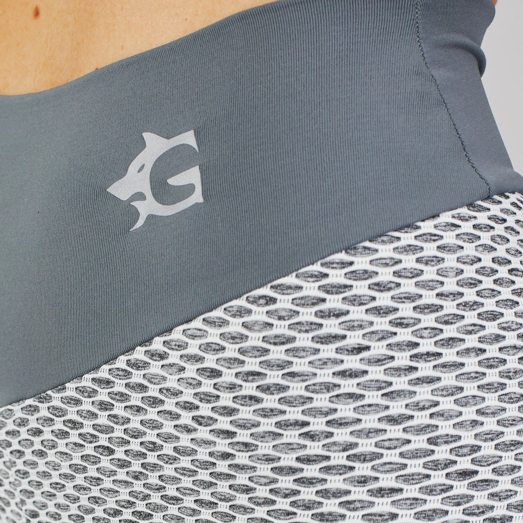 Honeycomb Scrunch Leggings, White/Grey - Image 4