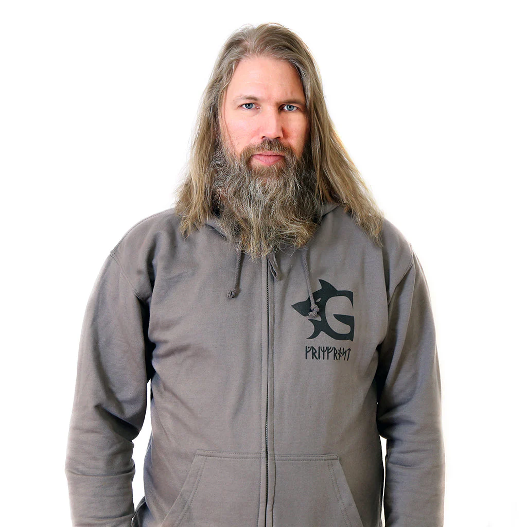 Zip Hoodie, Grimfrost, Steel Grey