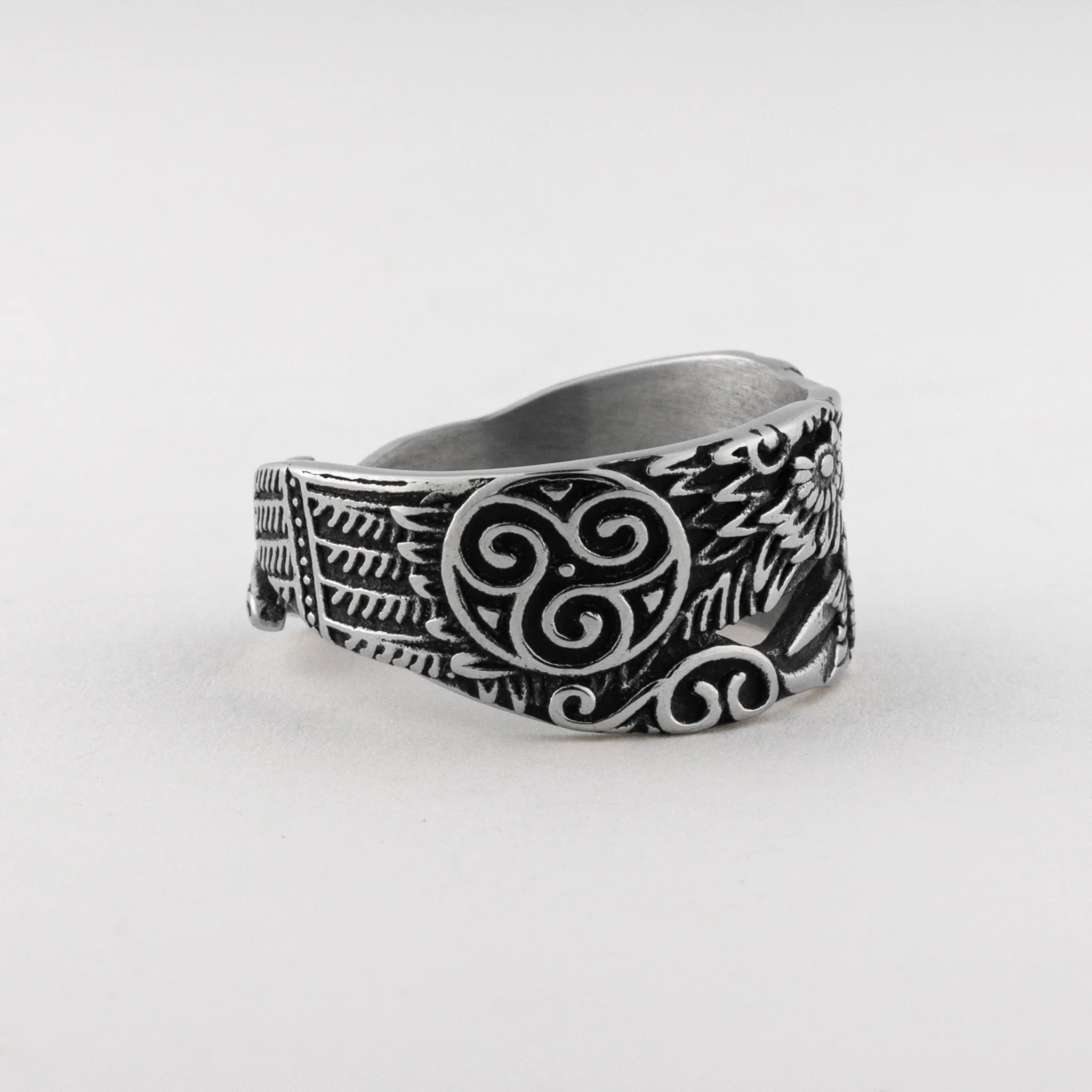 Hugin & Munin Ring, Stainless Steel - Image 2
