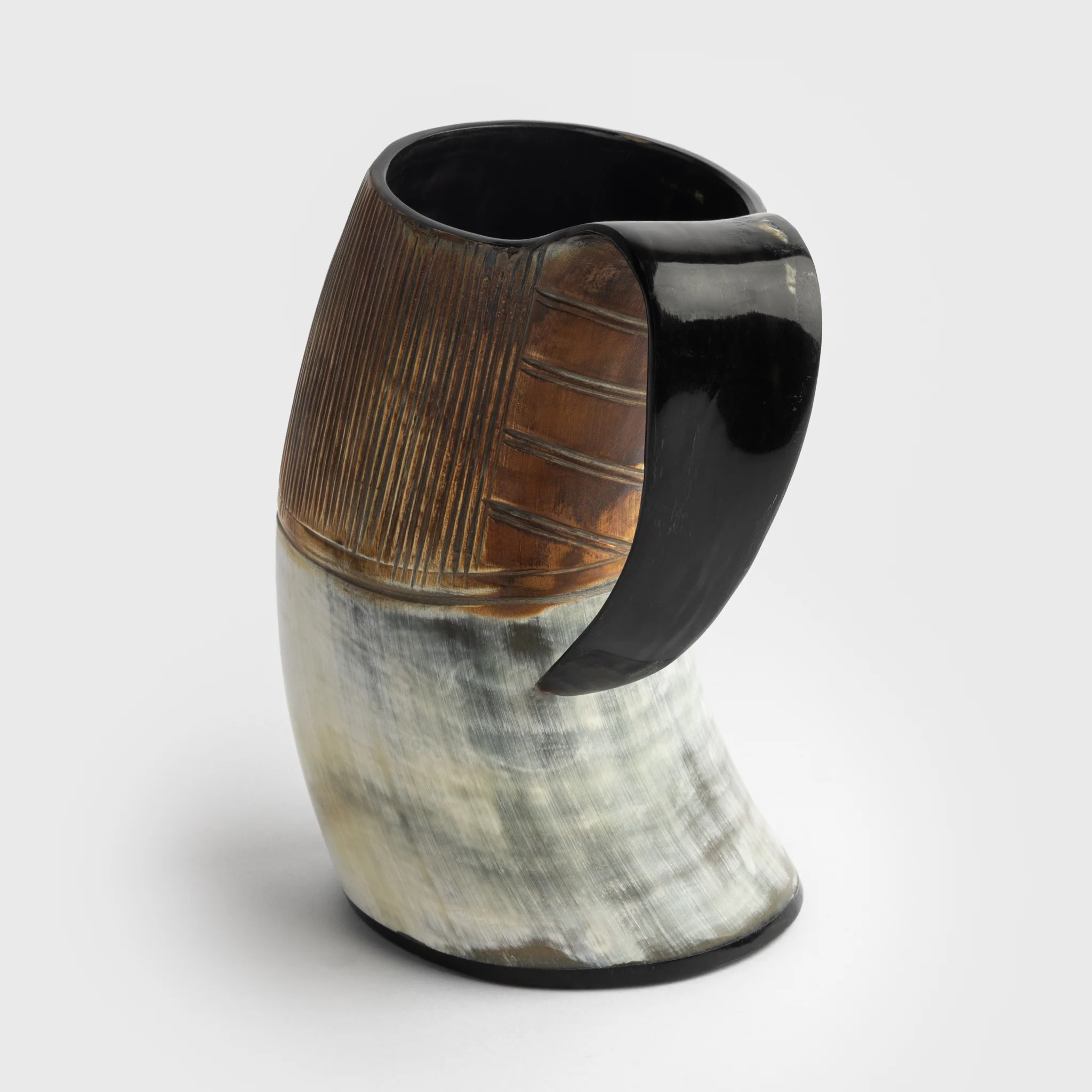 Jarl's Horn Mug, Carved - Image 7