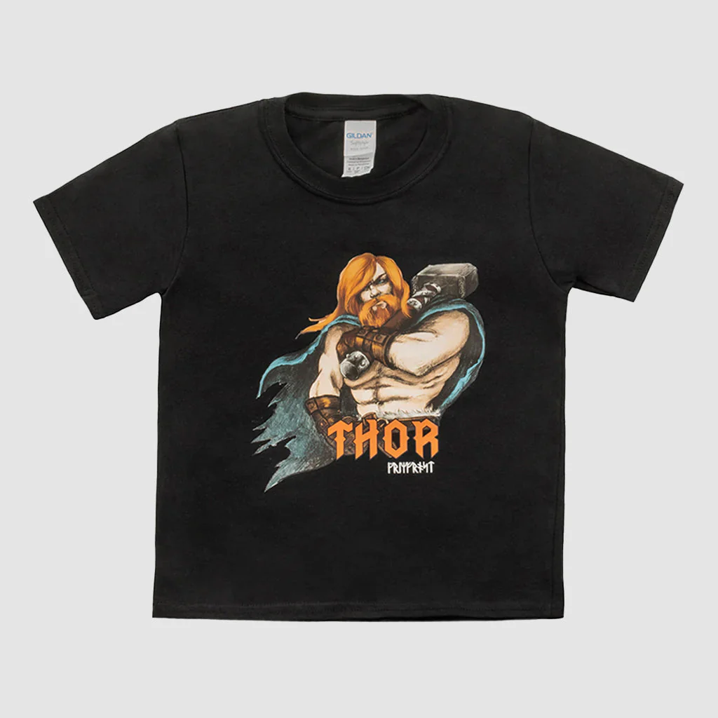 Kids T-shirt, Thor, Black - Image 2
