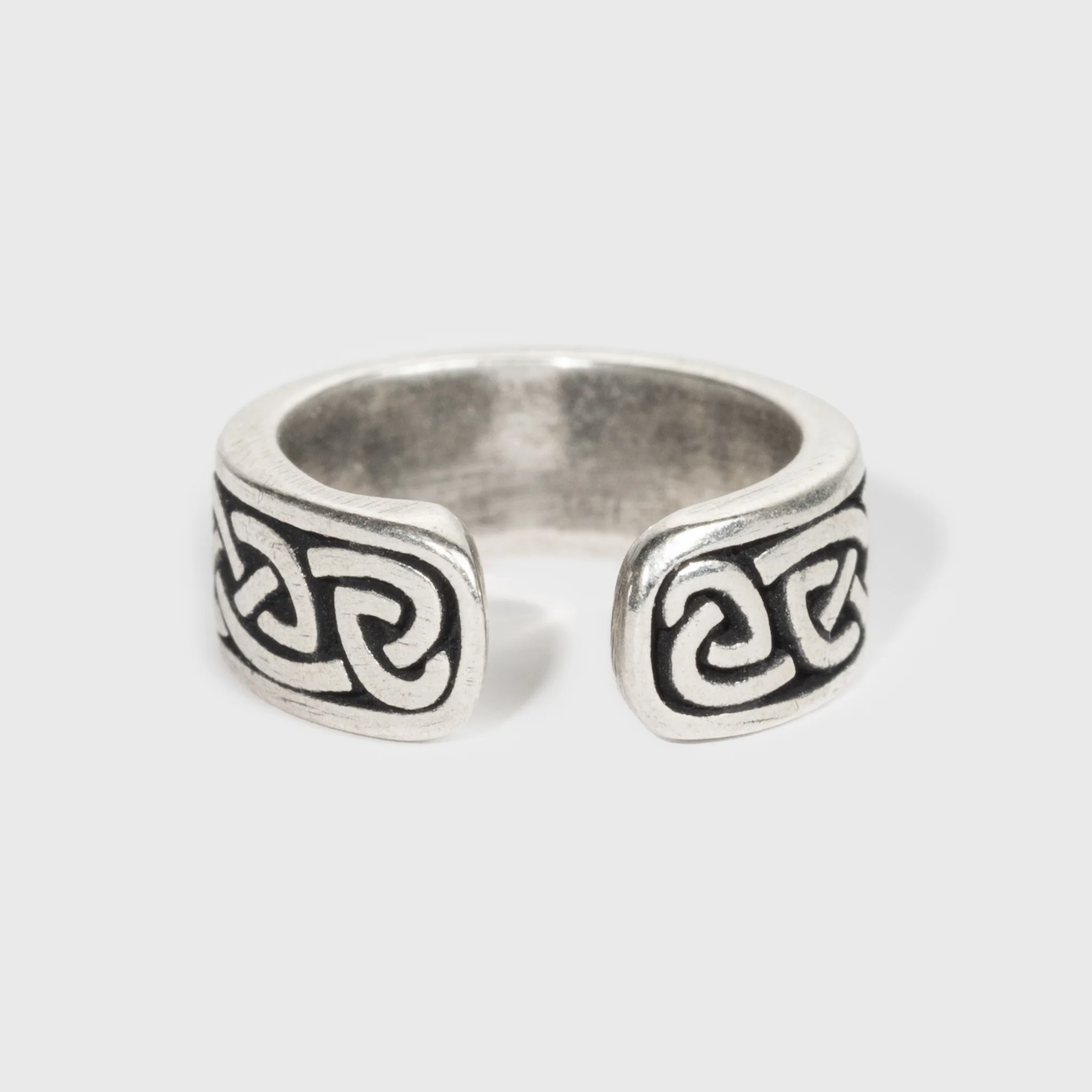 Knot Pattern Cuff Earring, Sterling Silver - Image 3
