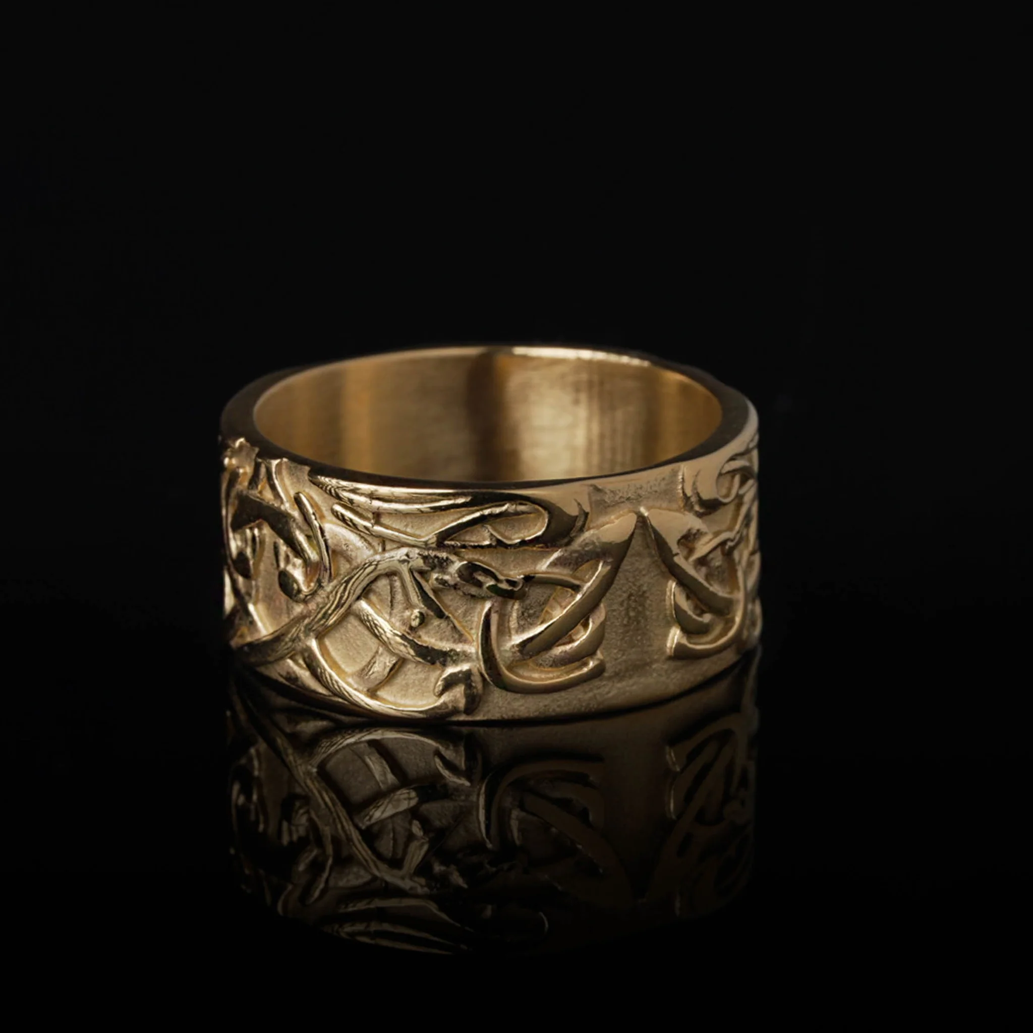 Knotwork Ring, Gold Plated - Image 2