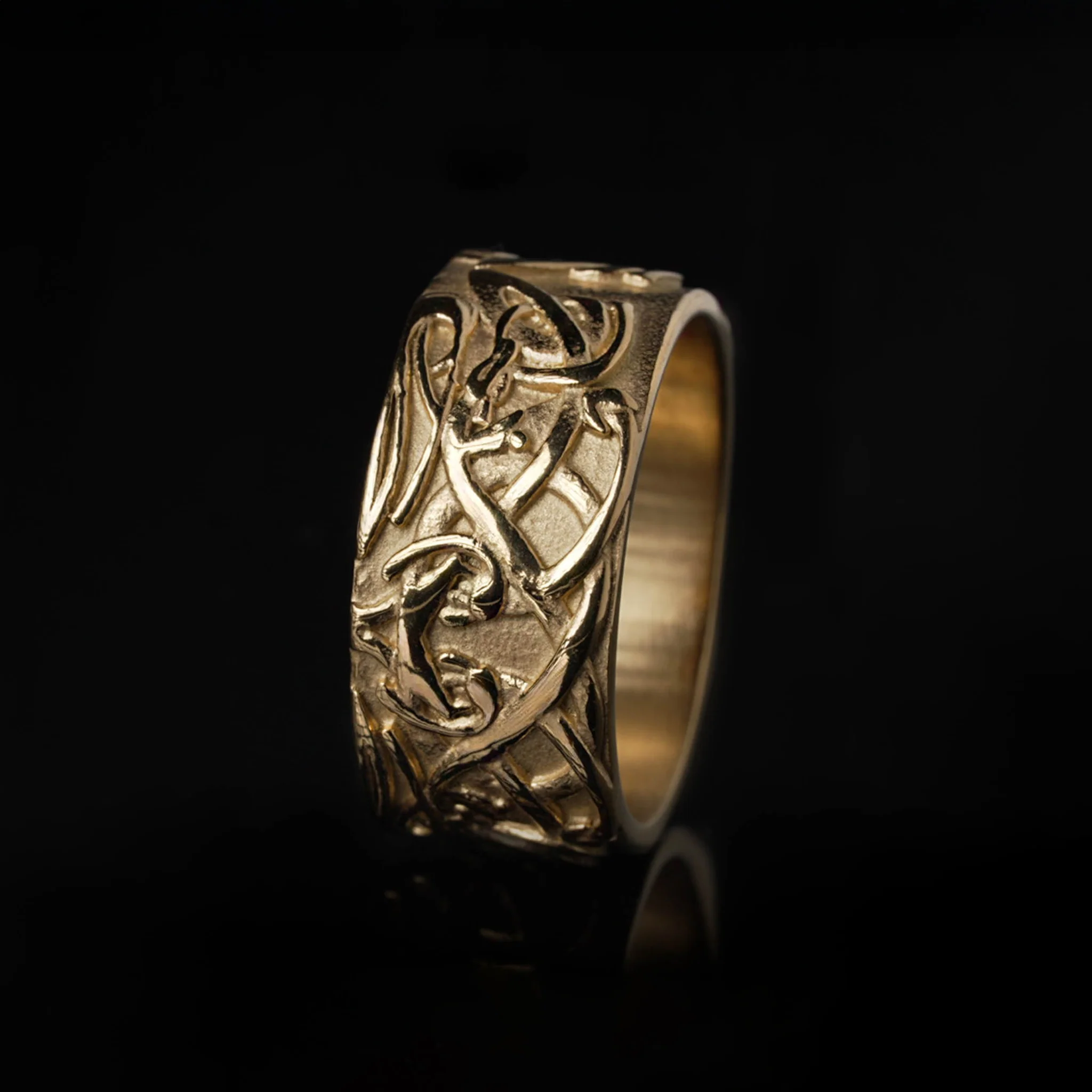 Knotwork Ring, Gold Plated - Image 4