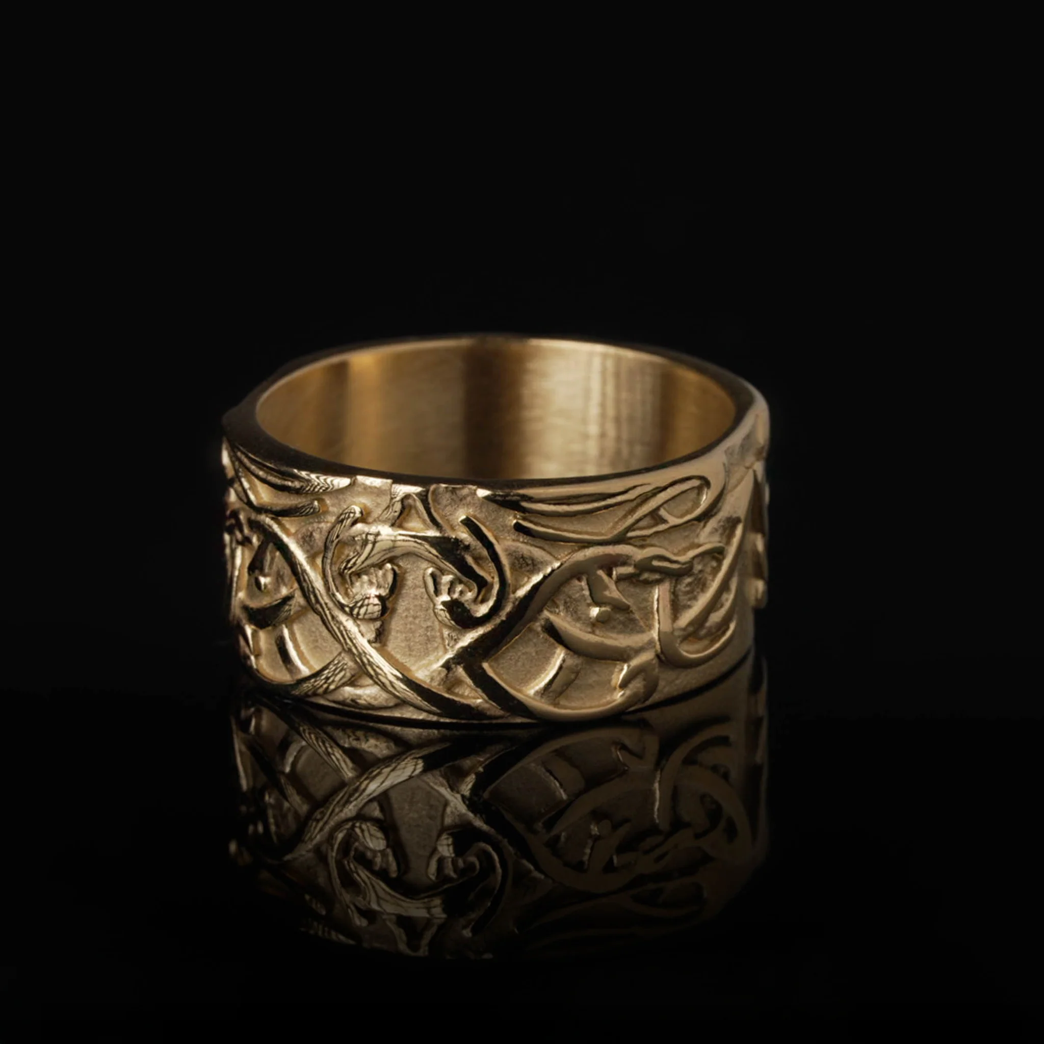Knotwork Ring, Gold Plated - Image 5