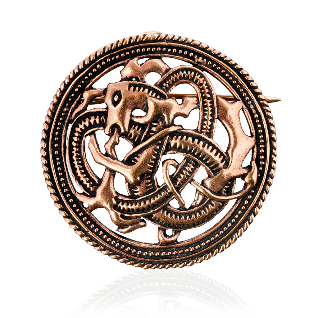 Lindworm Brooch, Bronze - Image 2