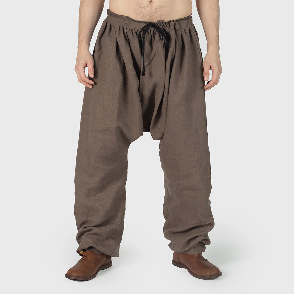Linen High Breeches, Brown - Image 2
