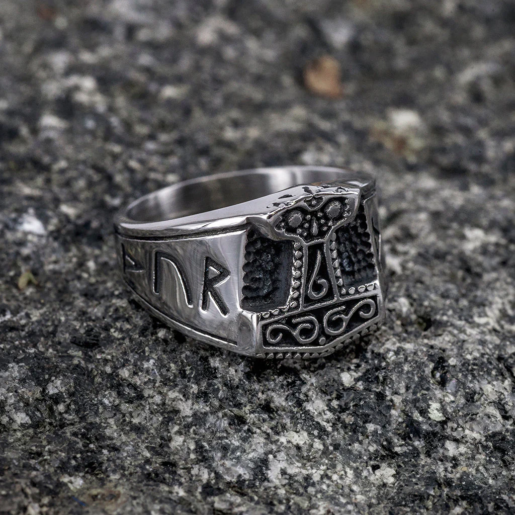 Mjolnir Ring, Stainless Steel - Image 5