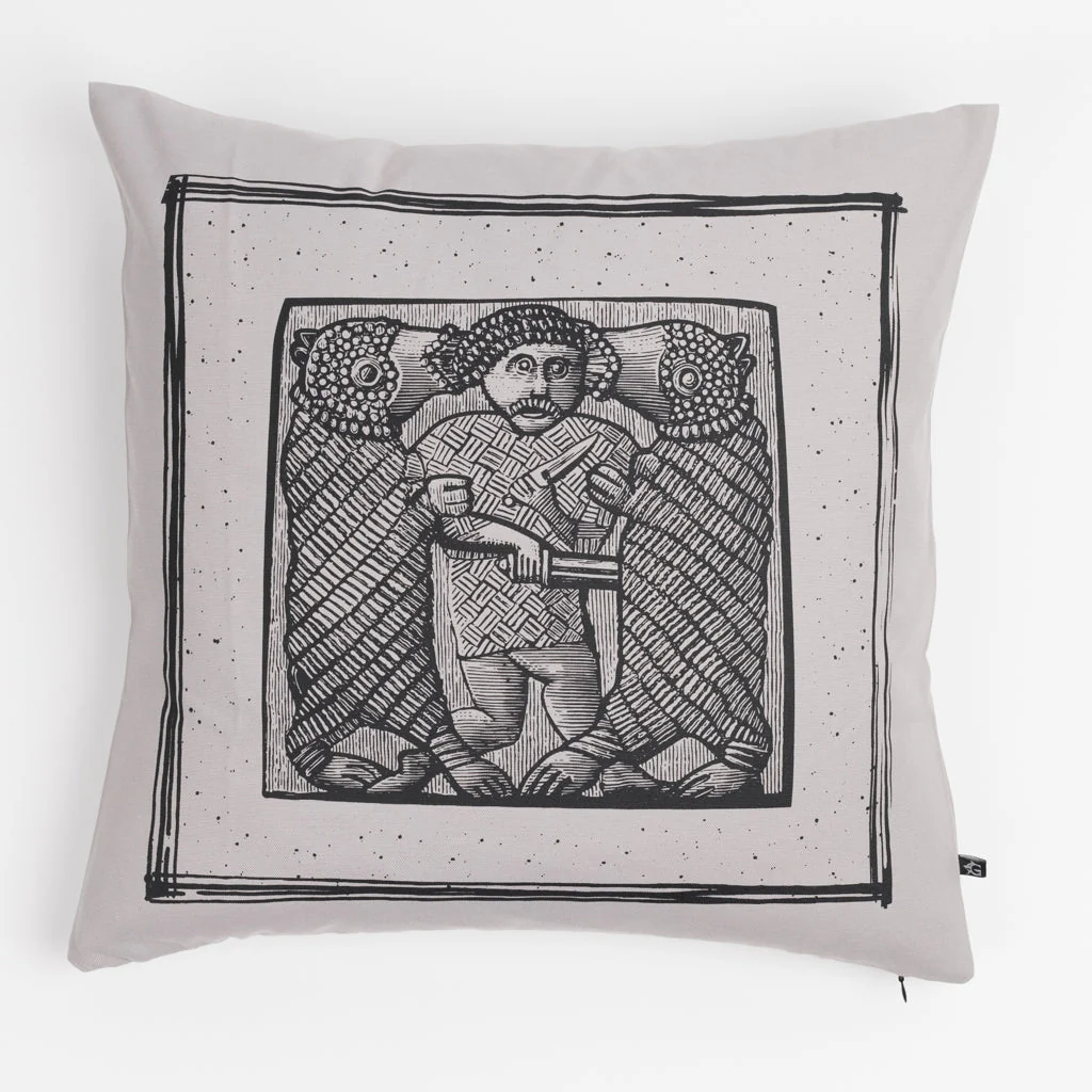 Pillow Cover 1, Torslunda Collection, Grey