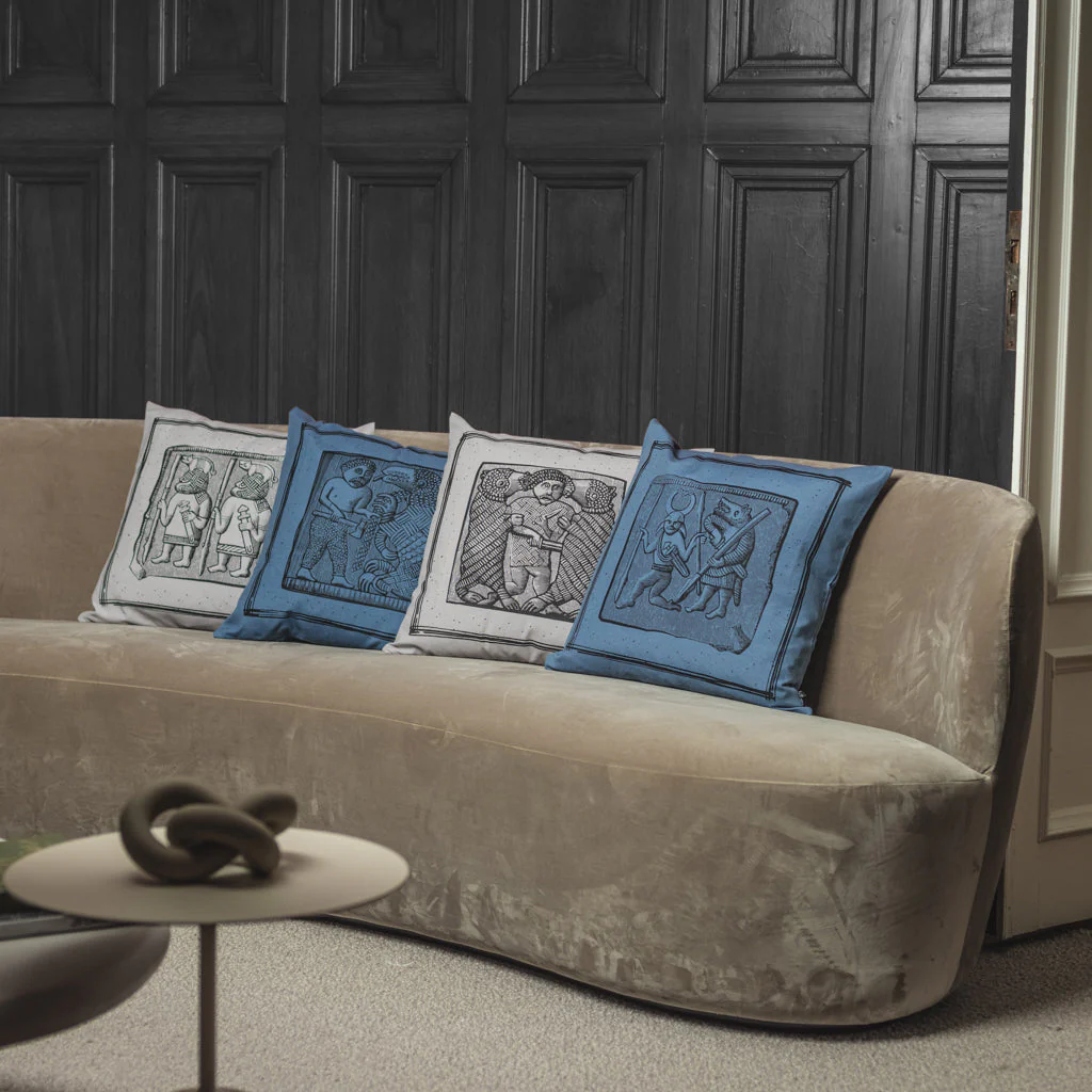 Pillow Cover 2, Torslunda Collection, Grey - Image 5