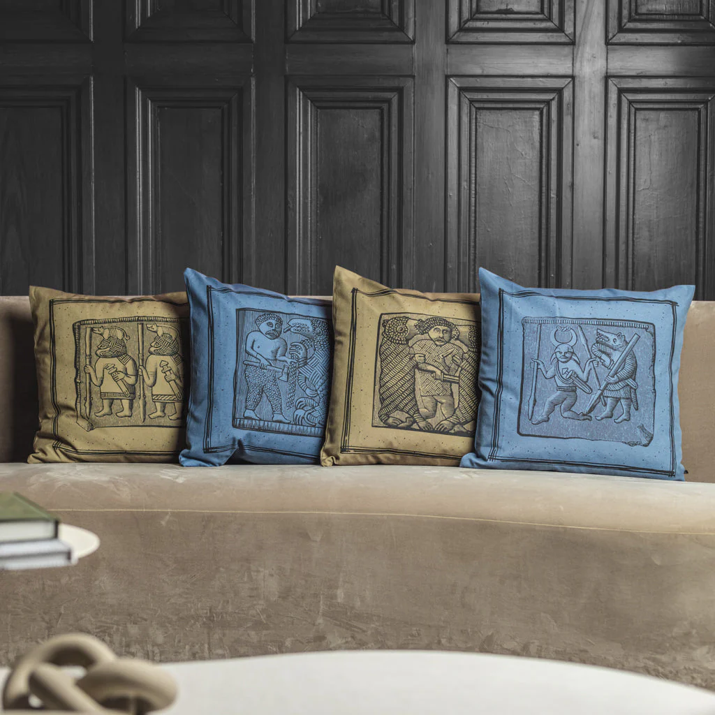 Pillow Cover 3, Torslunda Collection, Blue - Image 5
