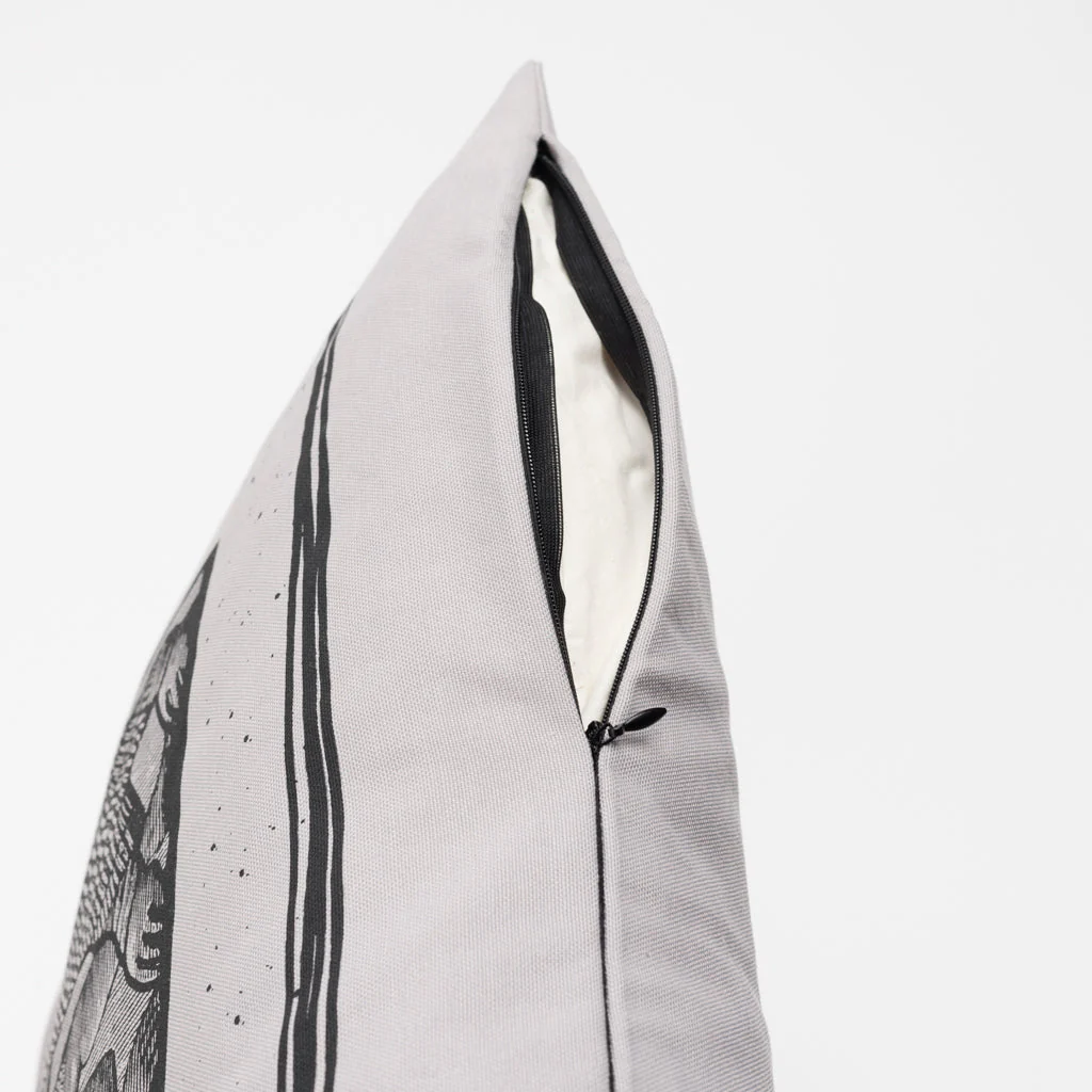 Pillow Cover 3, Torslunda Collection, Grey - Image 3