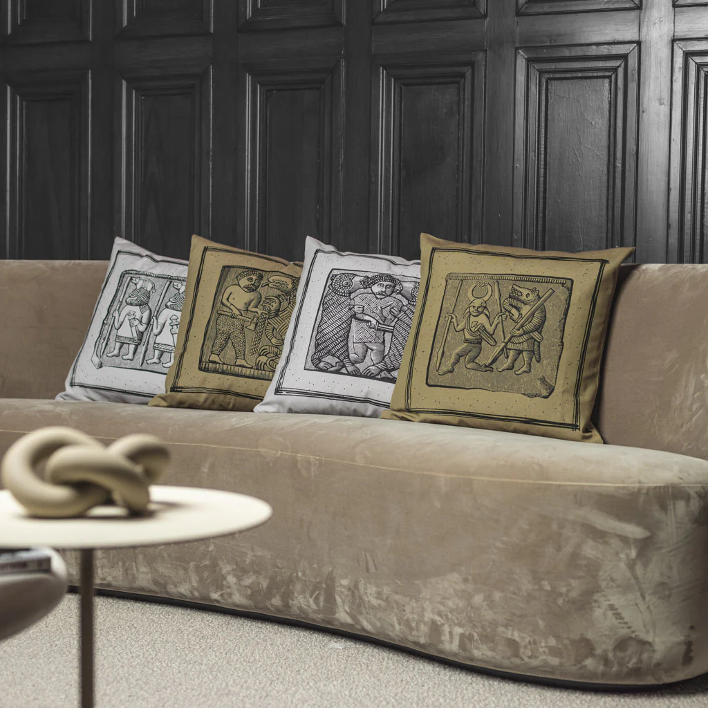 Pillow Cover 3, Torslunda Collection, Grey - Image 6
