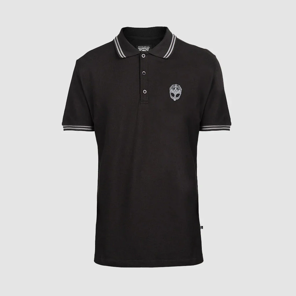 Polo Shirt, Clan Helmet, Black - Image 2