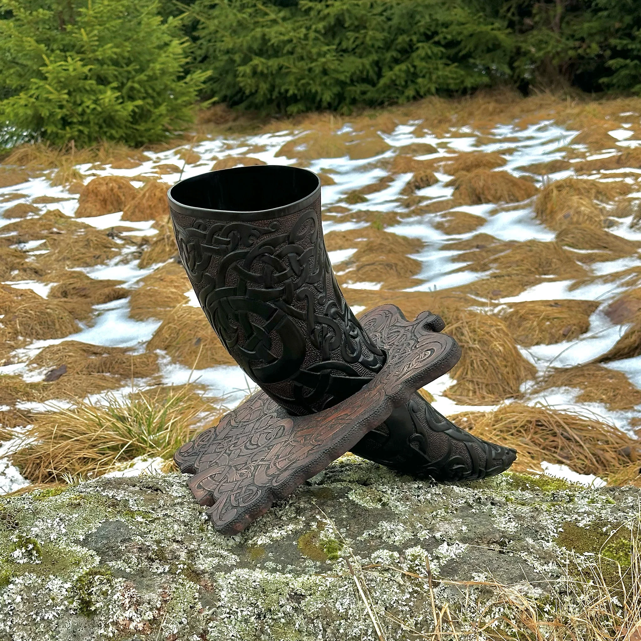 Premium Drinking Horn, Ringerike - Image 11