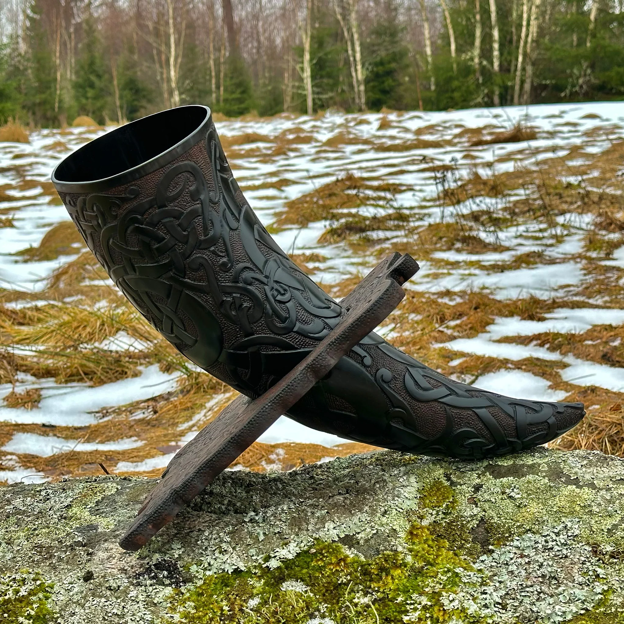 Premium Drinking Horn, Ringerike - Image 6