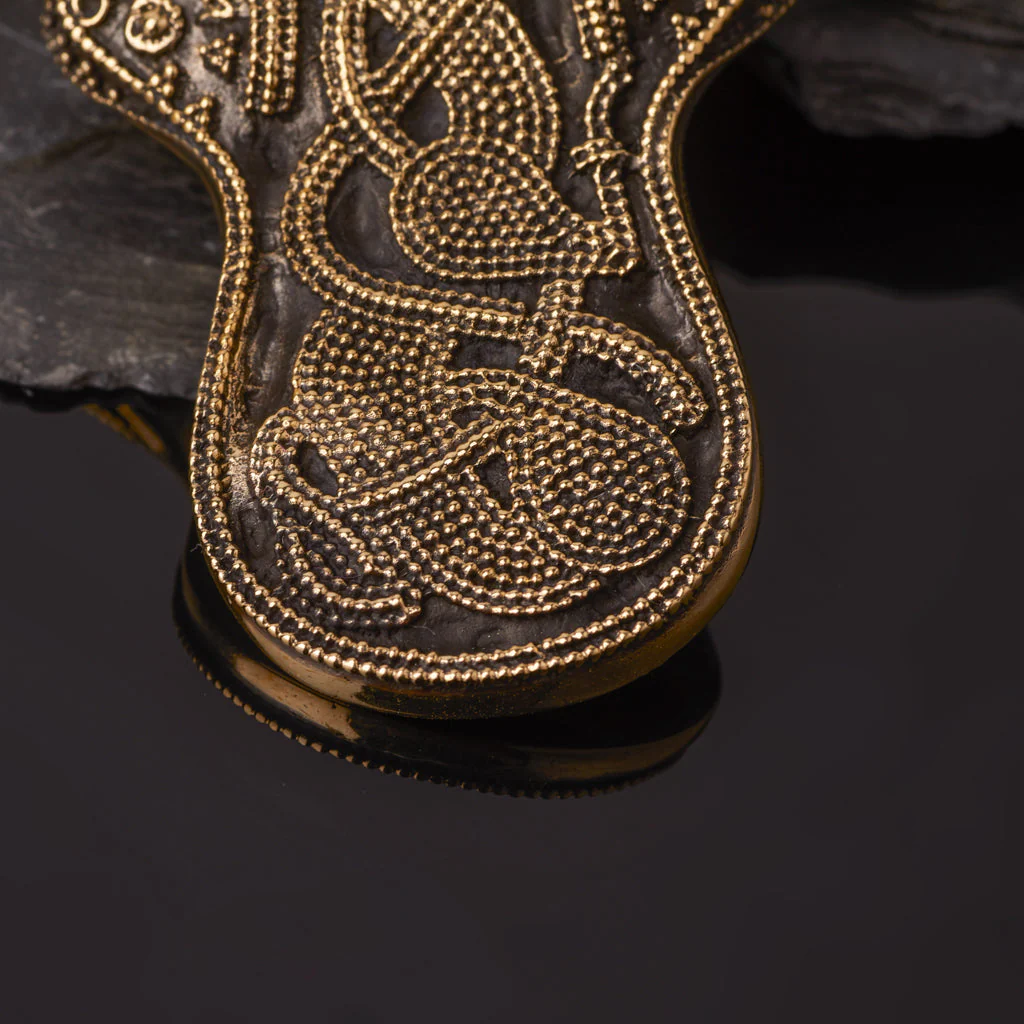 Premium Granulation Brooch, Bronze - Image 3
