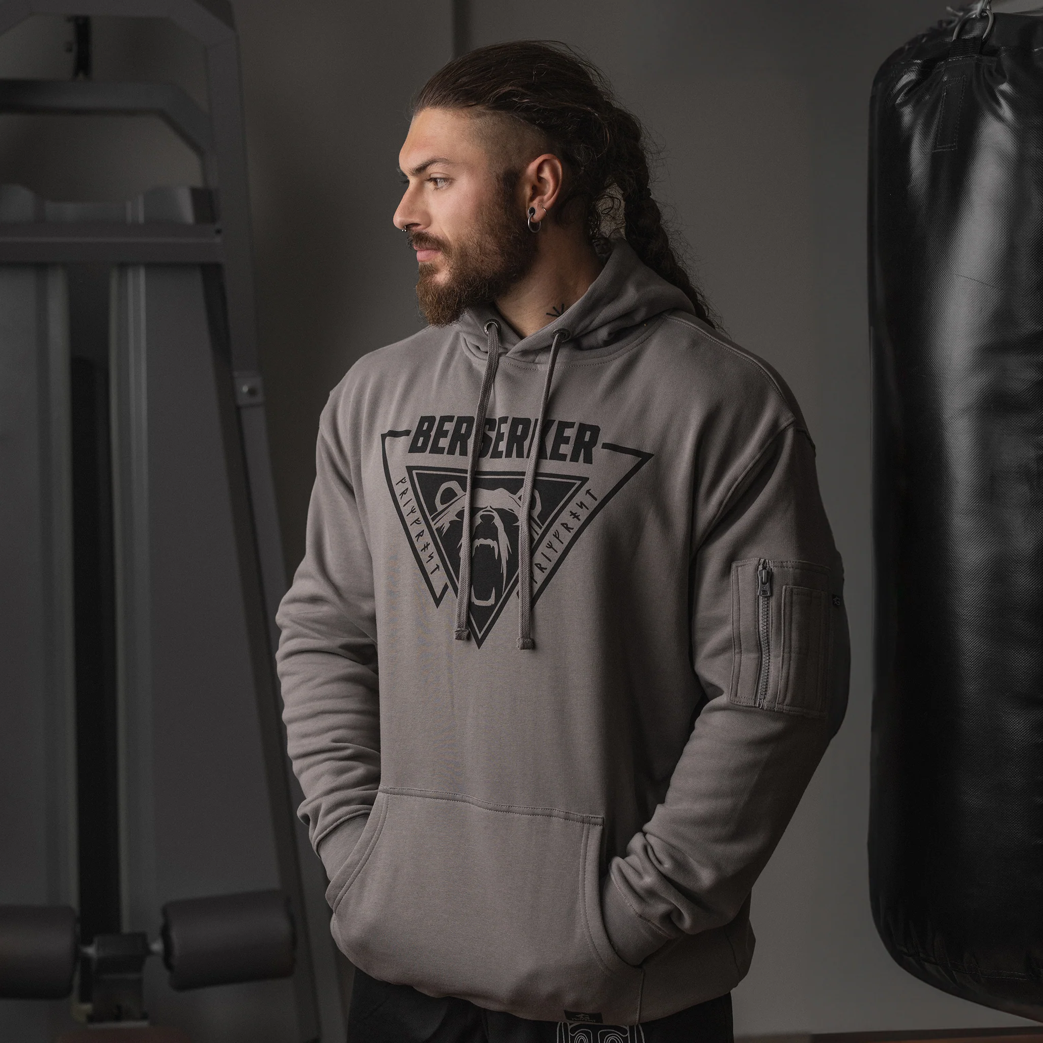 Premium Hoodie, Berserker, Grey - Image 4